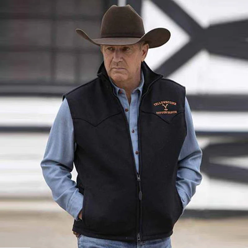 2024 new men's trendy slim printed vest jacket