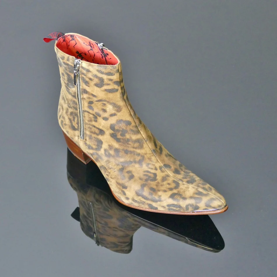 Printed Leopard Zip Boot