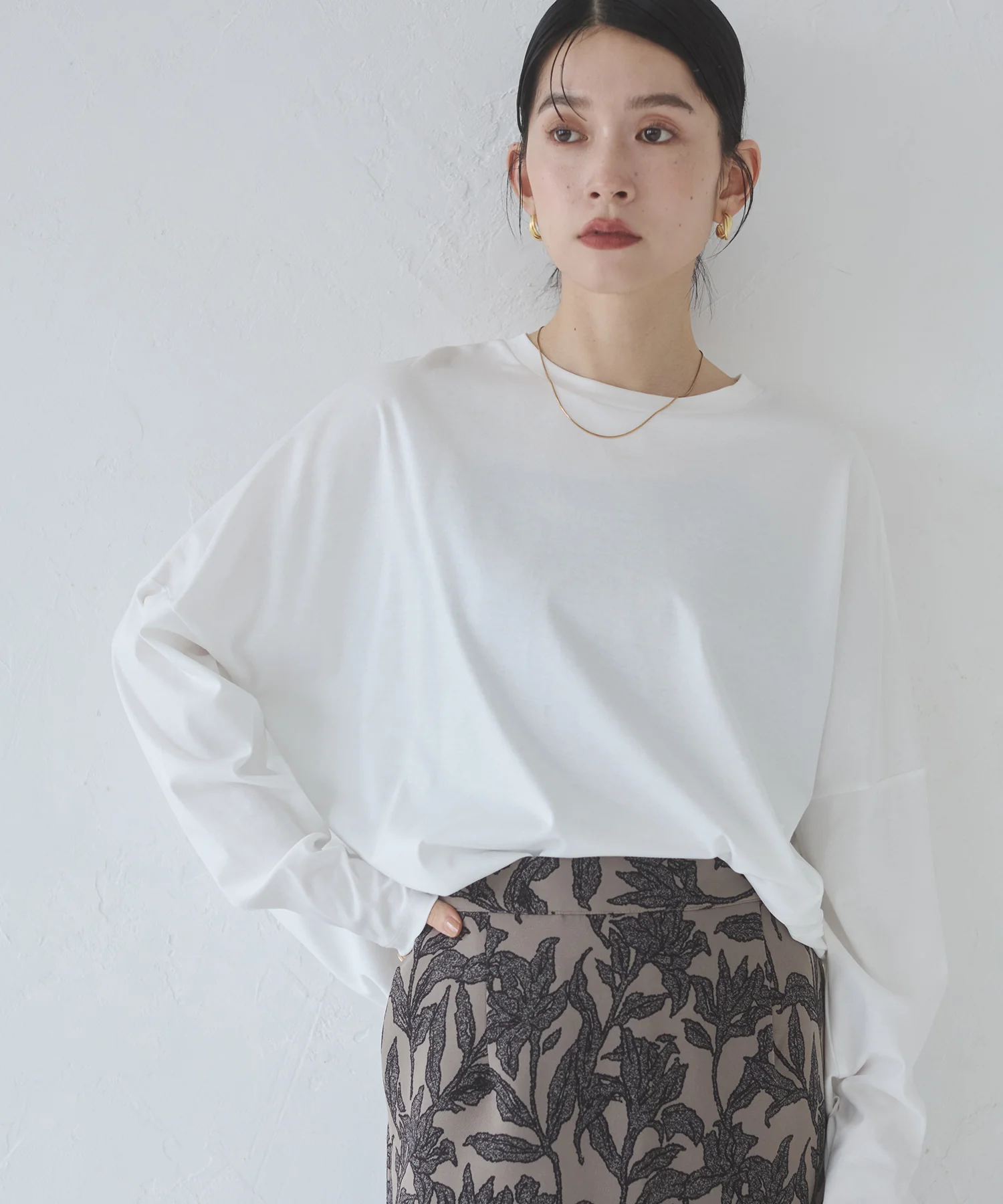 コクーンシルエット ロンT