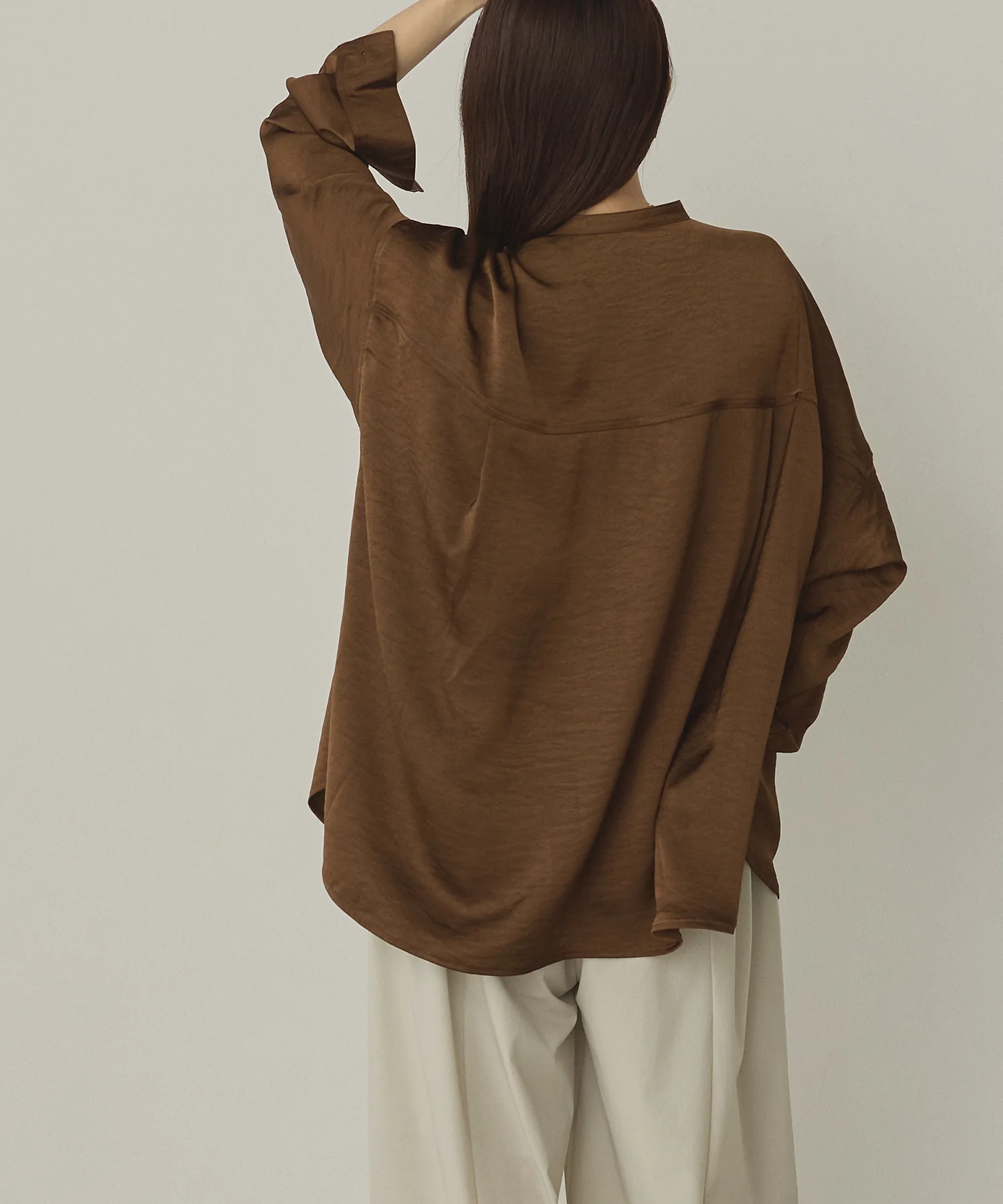 マットサテン オーバーシャツ