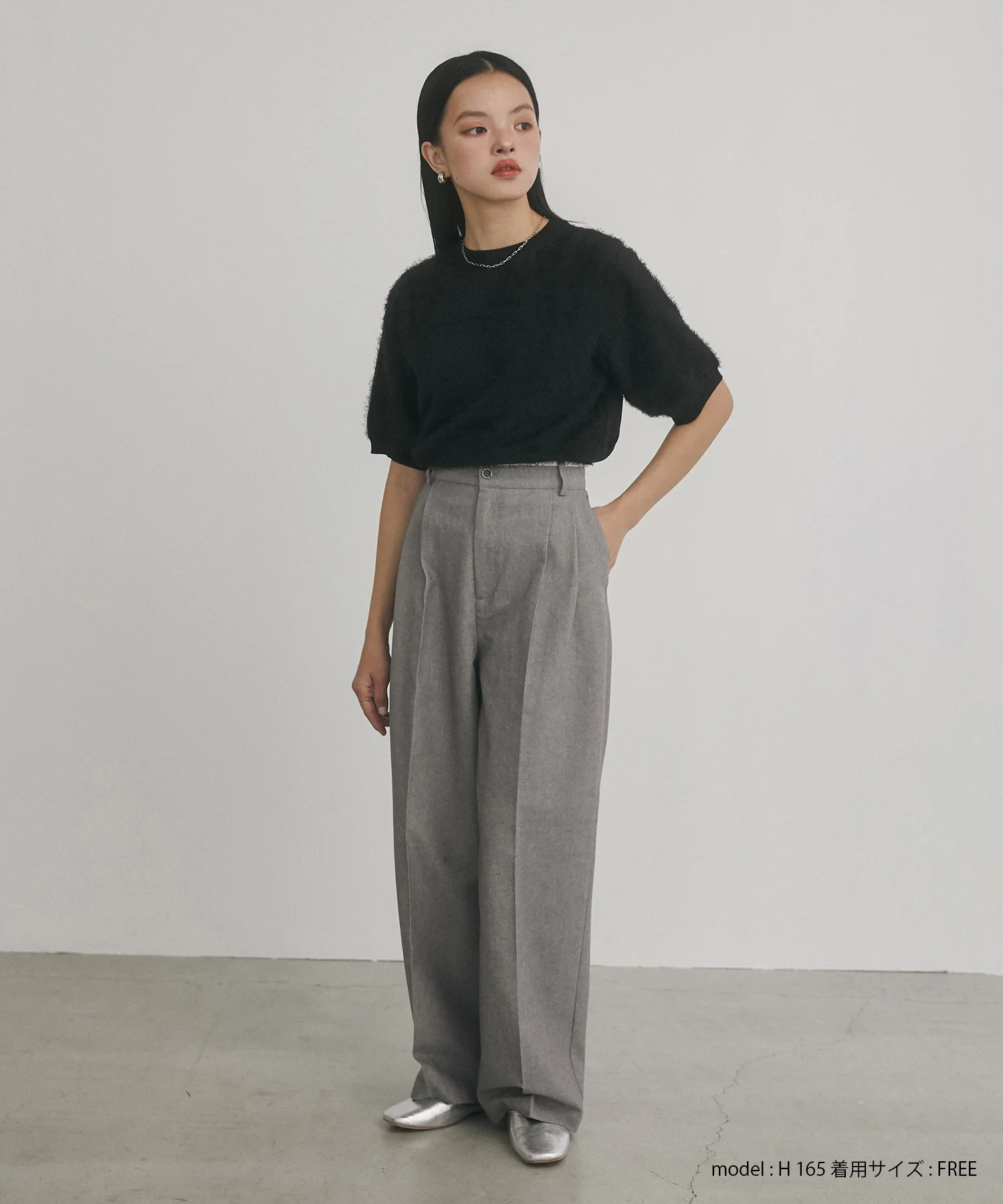 シアージャガード ハーフスリーブニット