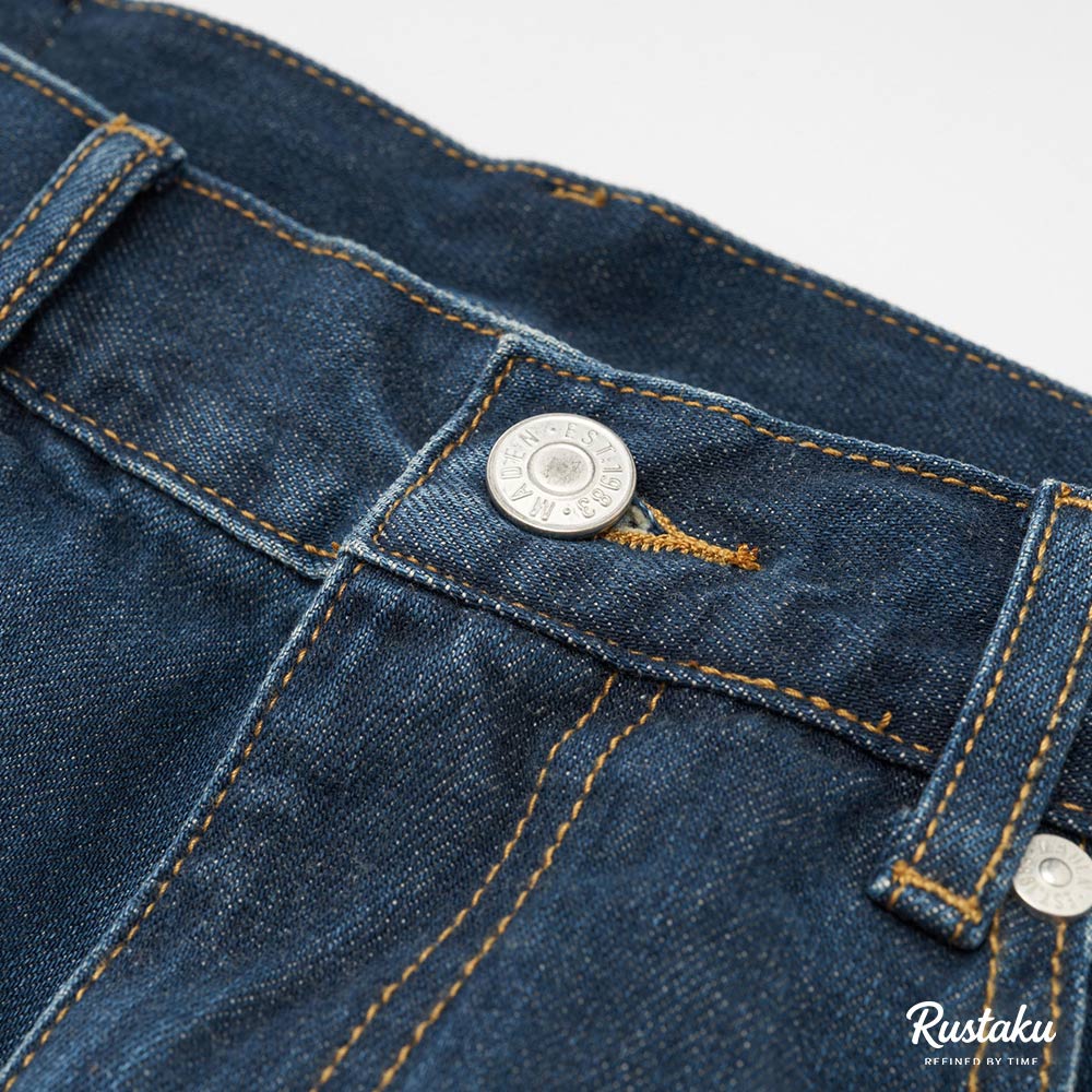 ヴィンテージ加工セルビッチデニム九分丈