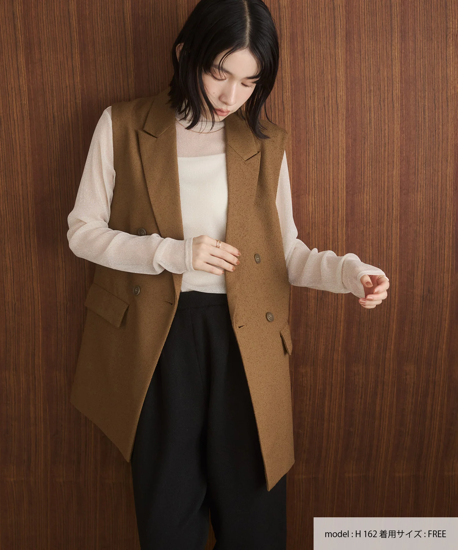 【新色追加】ラメシアー ハイネックトップス