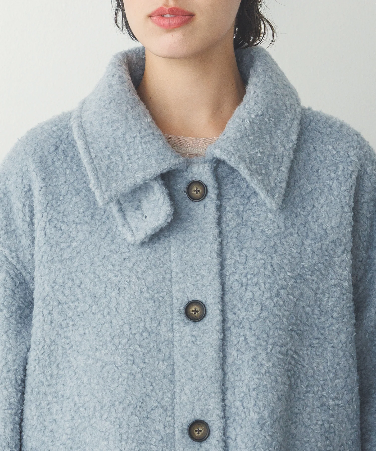 ブークレ ミドルシャツコート