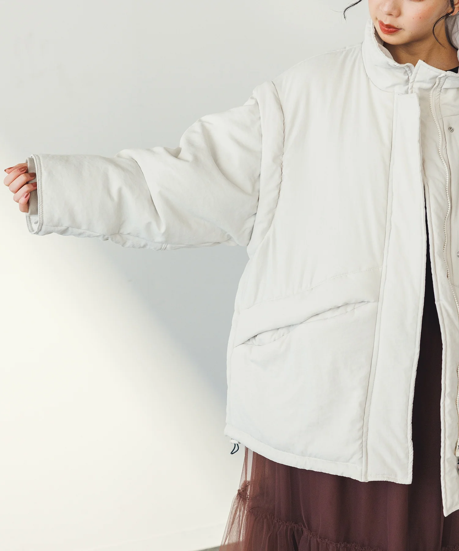 袖取り外しモッズコート