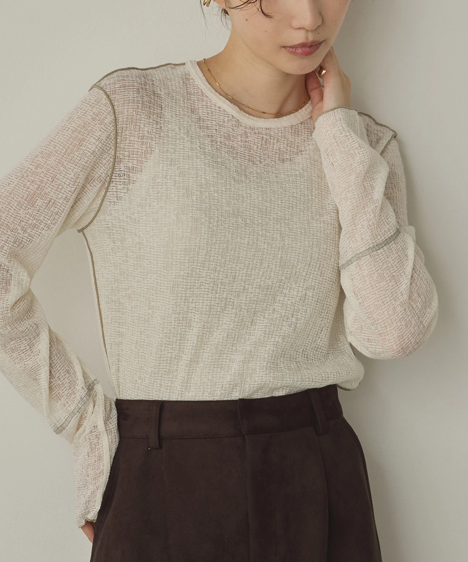 【新色追加】配色メロウ シアートップス