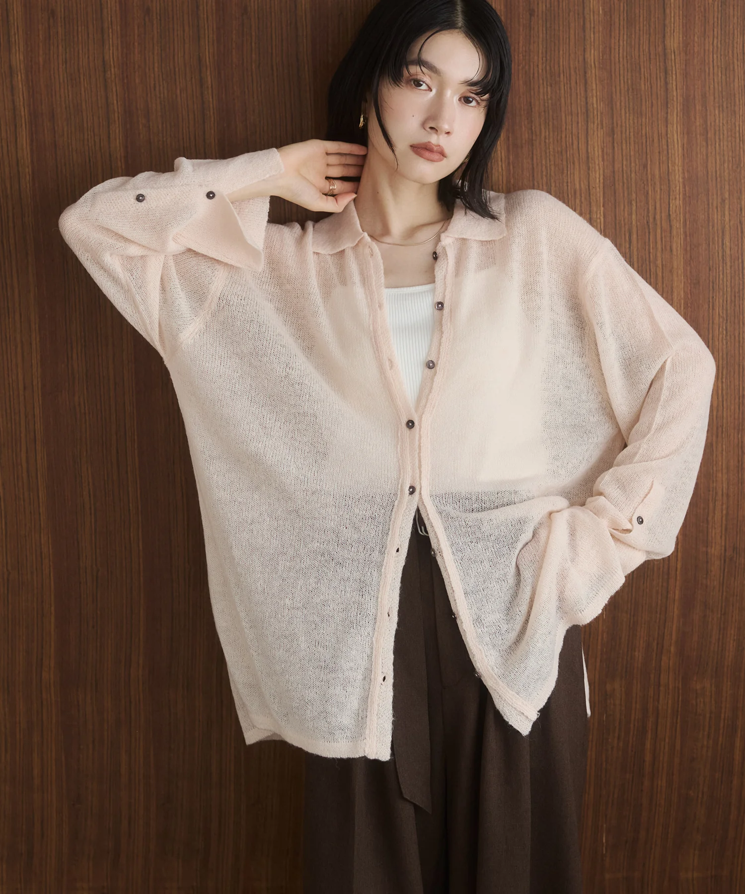 アルパカニット シアーシャツ