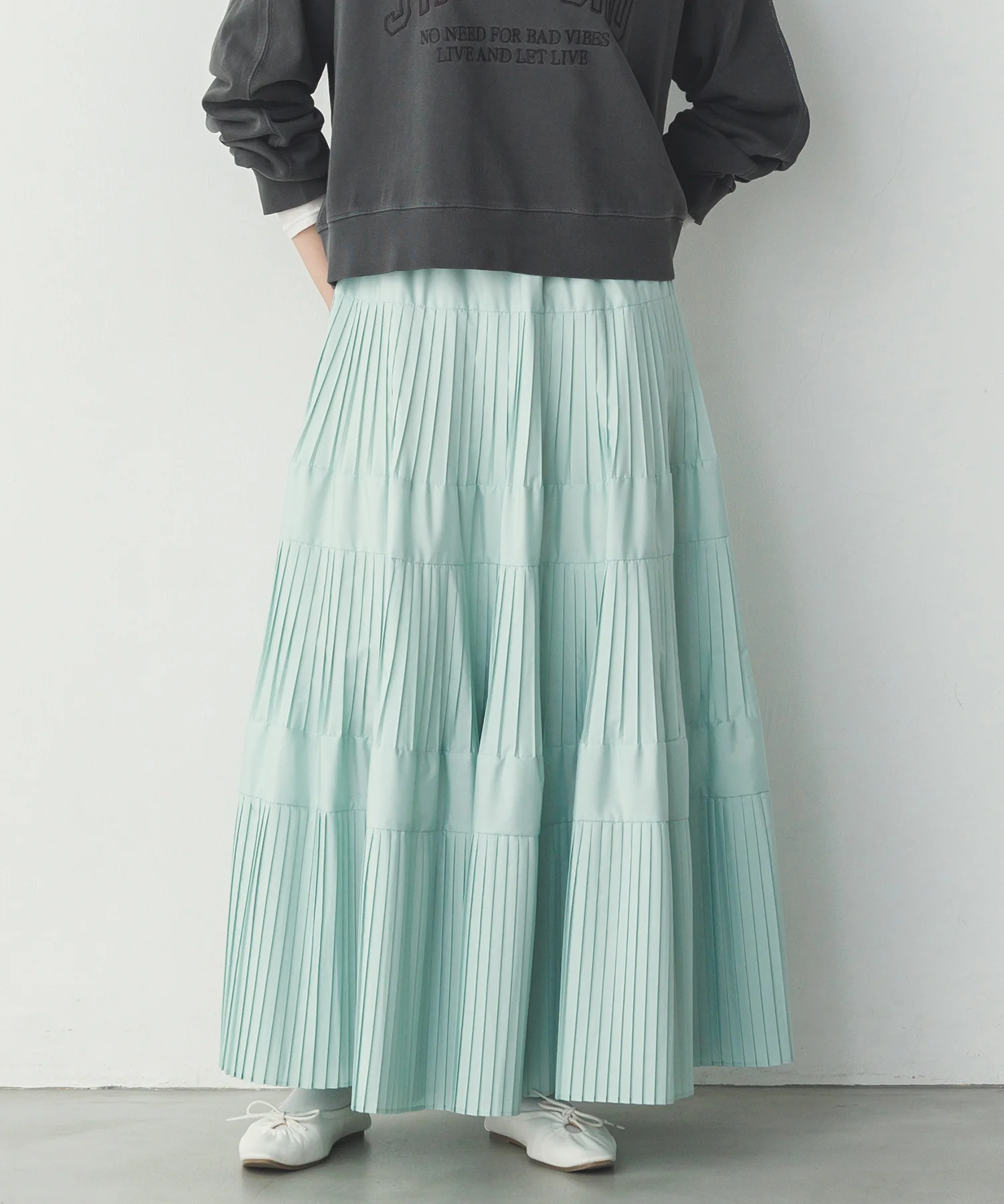 【新色追加】プリーツティアードスカート