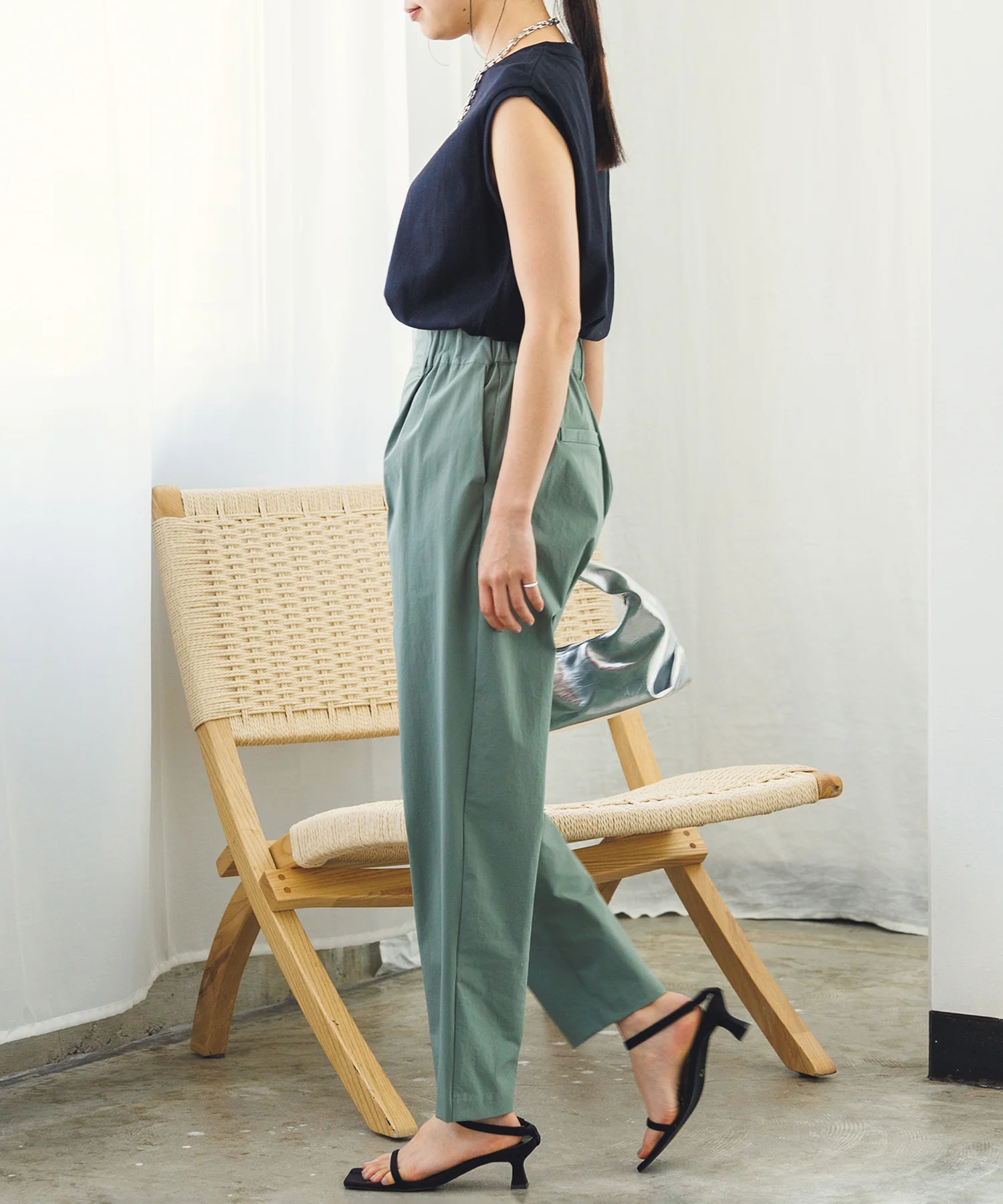 【新色追加】接触冷感テーパードパンツ