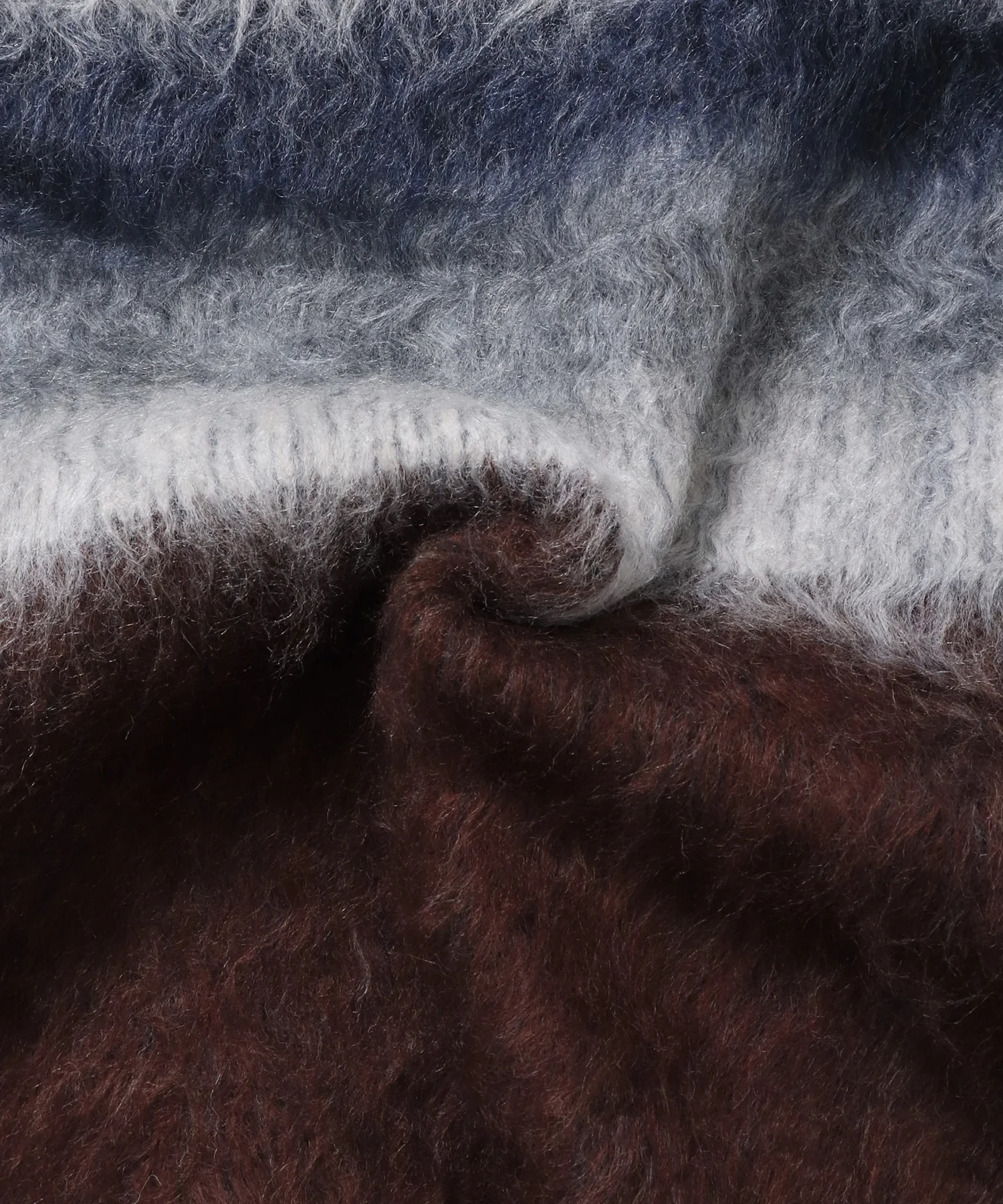 起毛シャギー ボーダーニットカーディガン