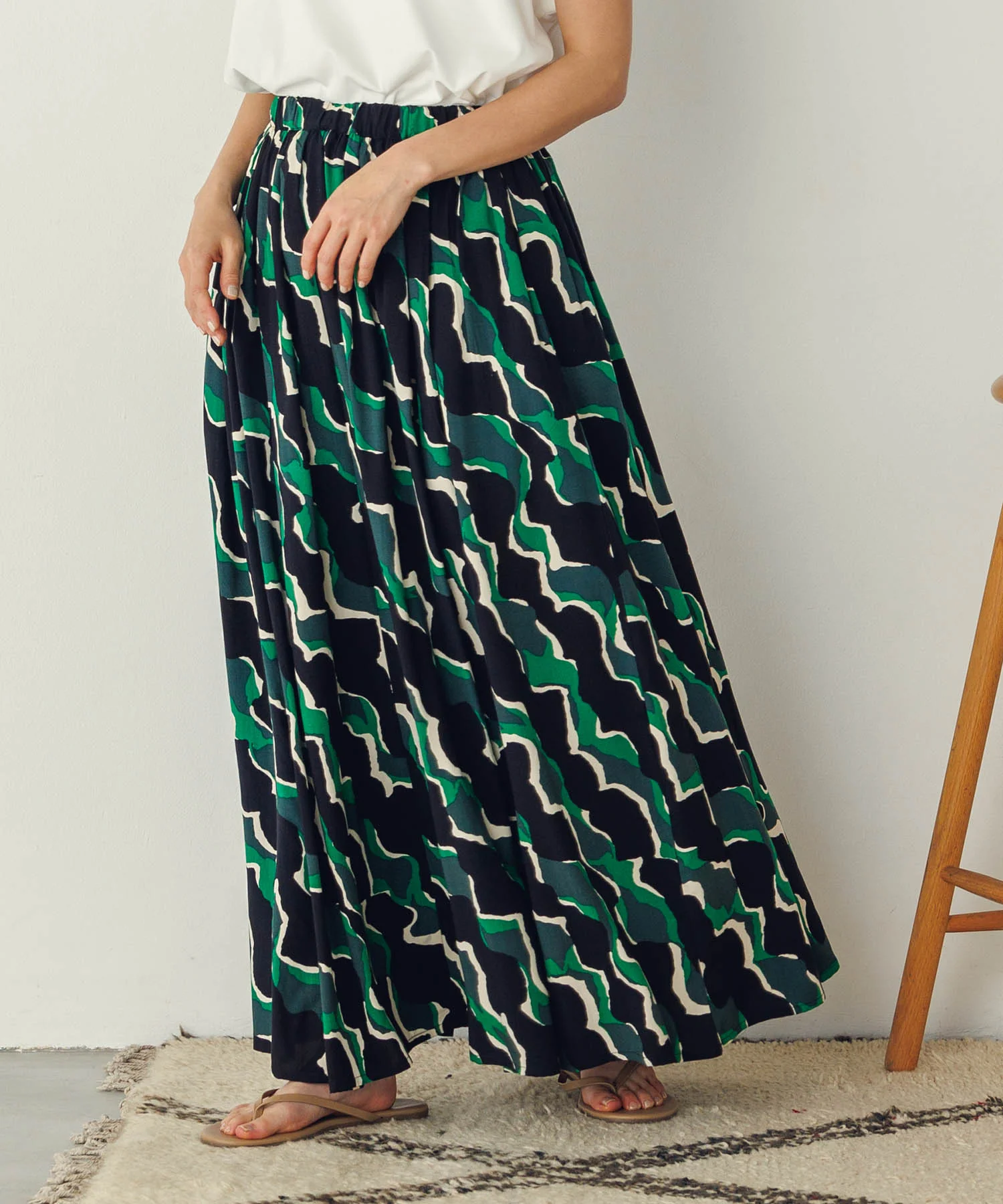 プリントフレアスカート