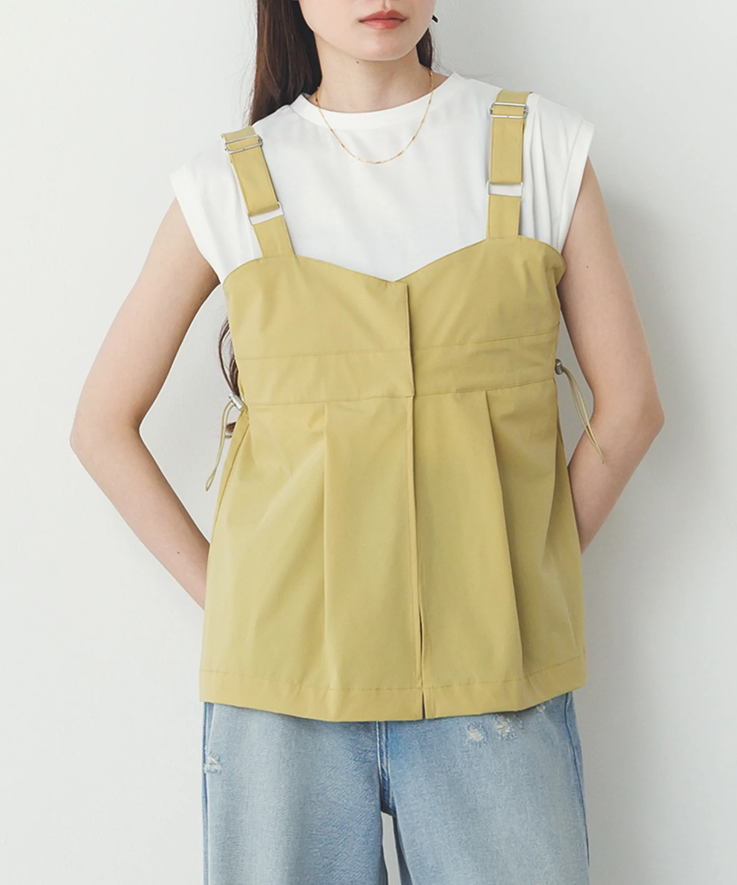 【接触冷感】2WAY バックドロストビスチェ