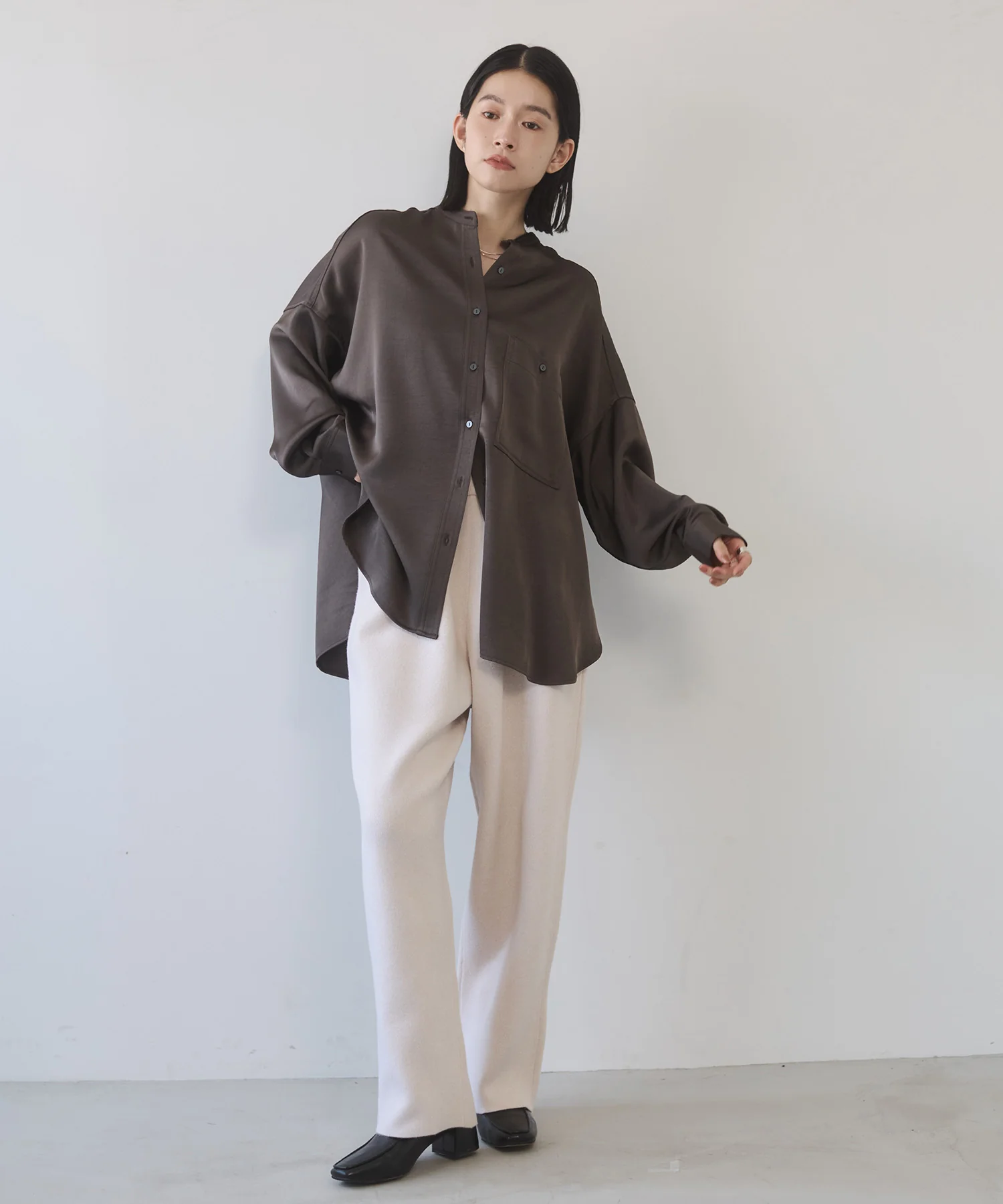 ニット ワイドパンツ