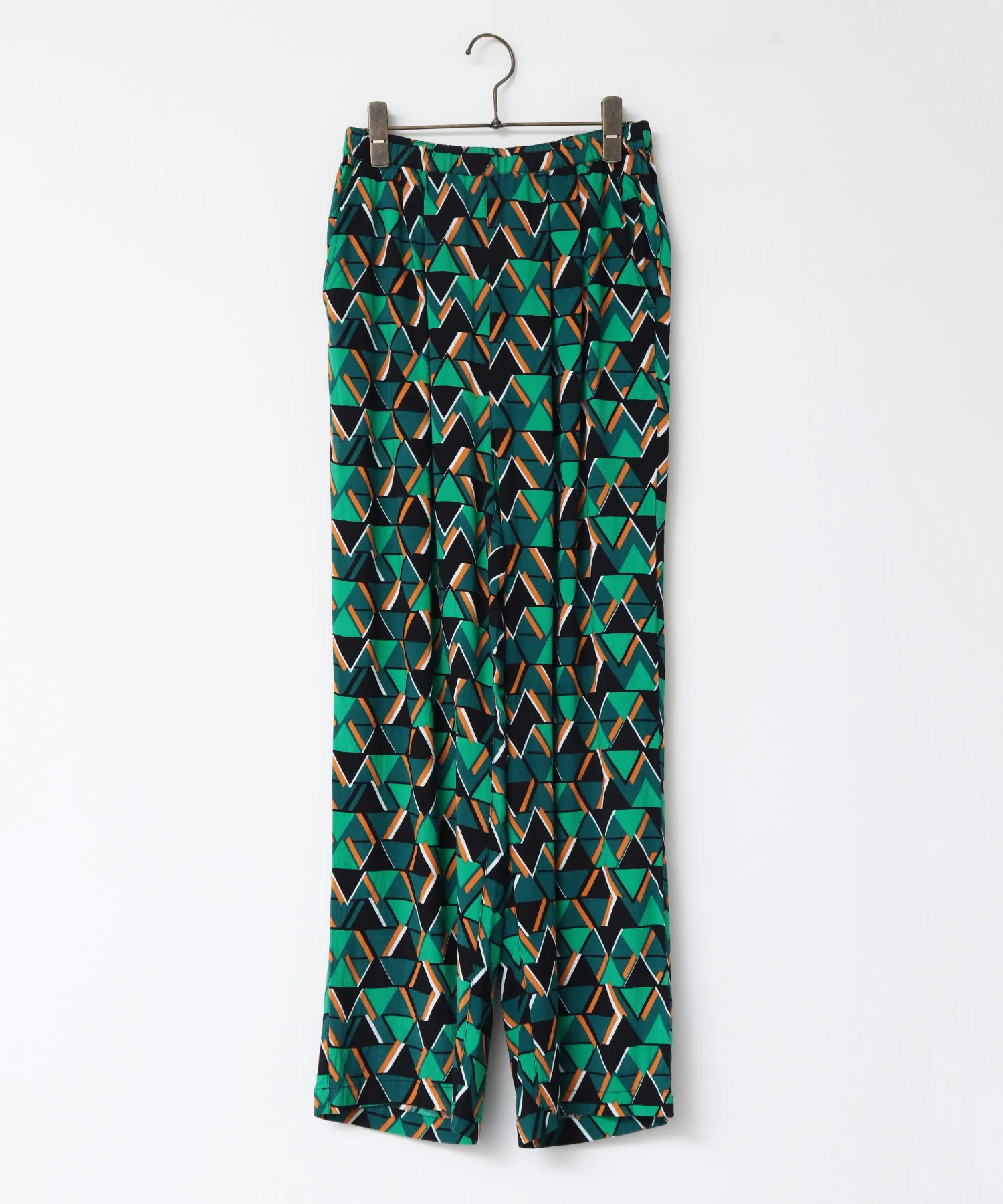 レーヨン プリントストレートパンツ