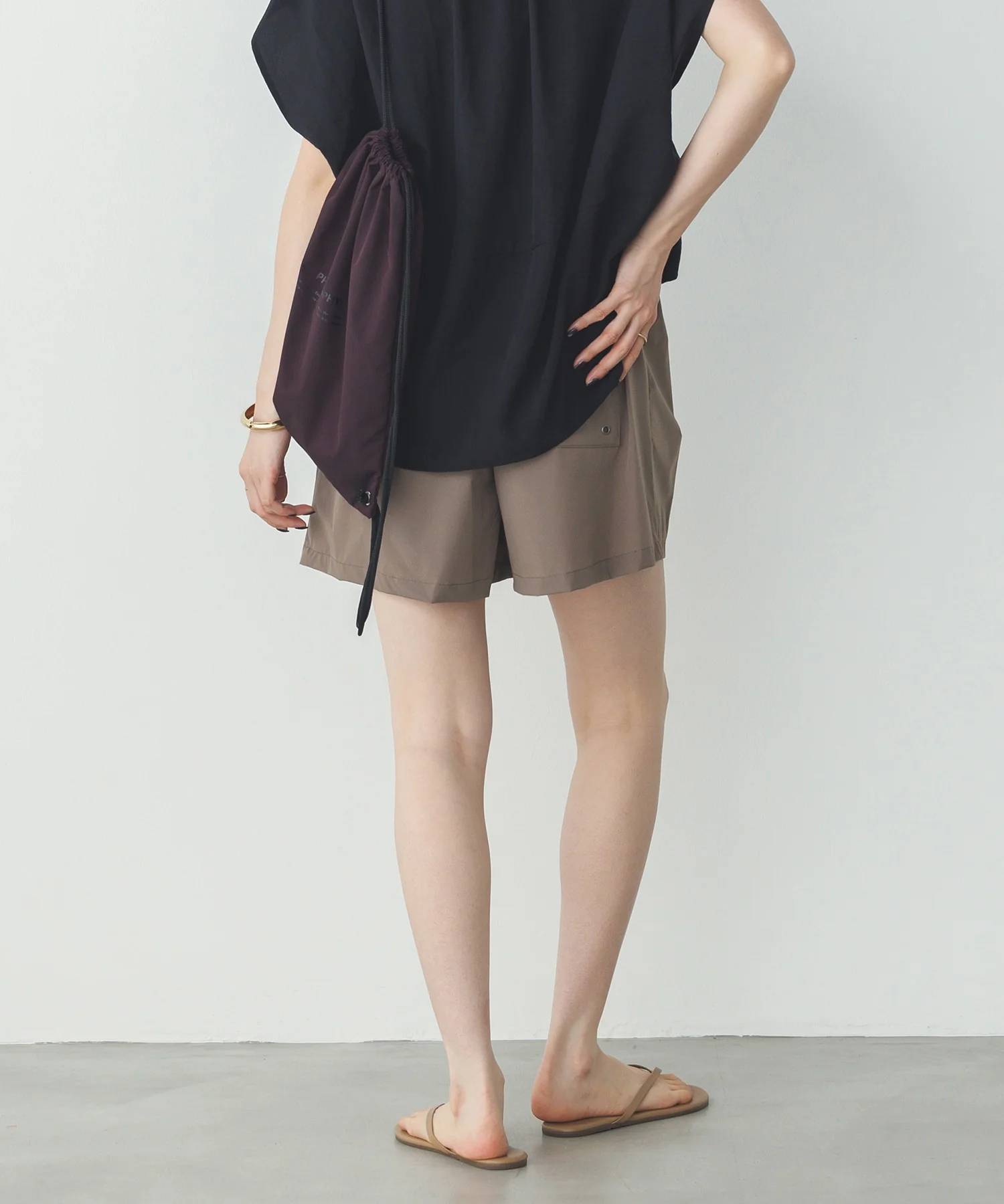 【接触冷感】フリルギャザー ショートパンツ