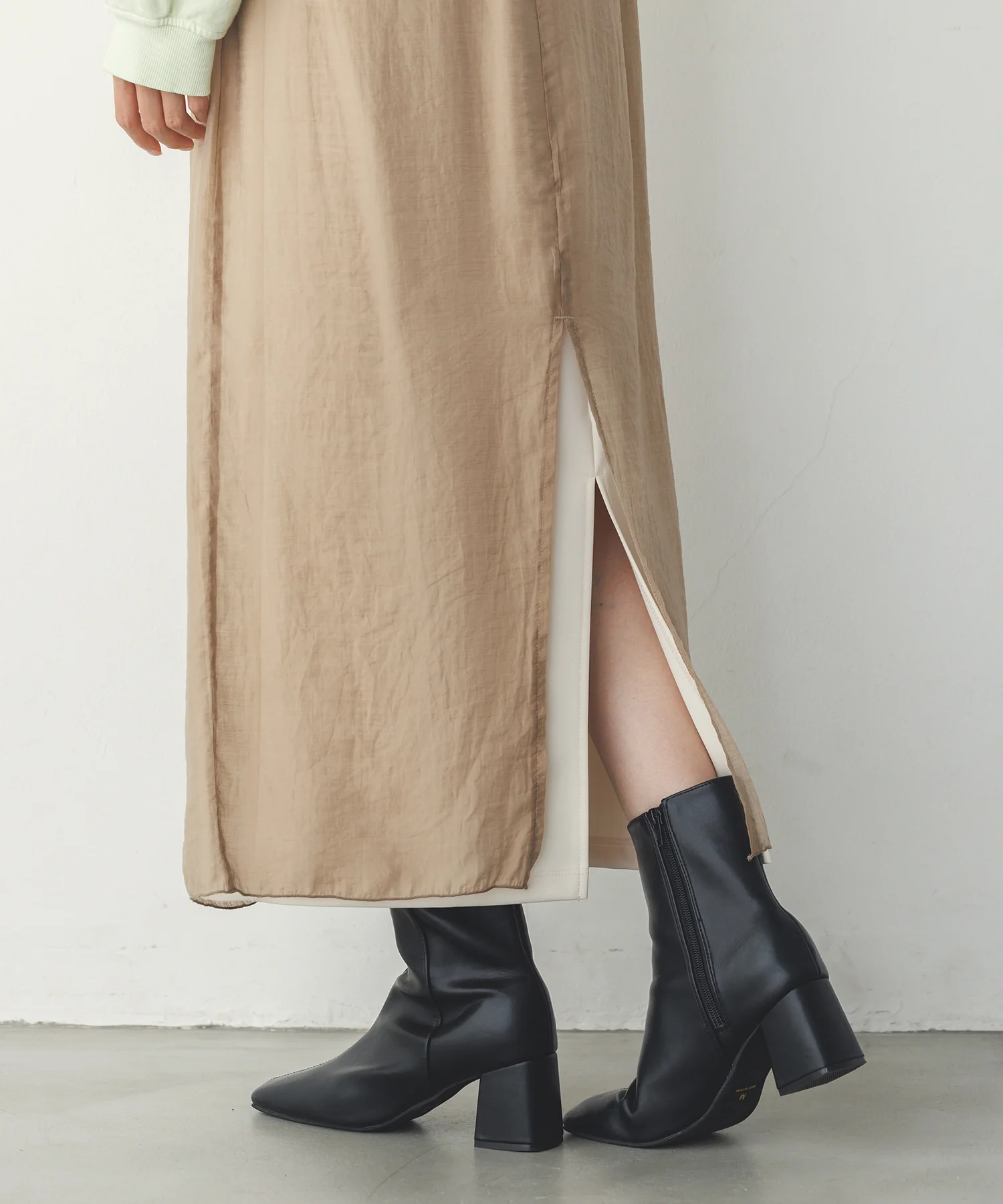 シアーポンチ レイヤードスカートセット