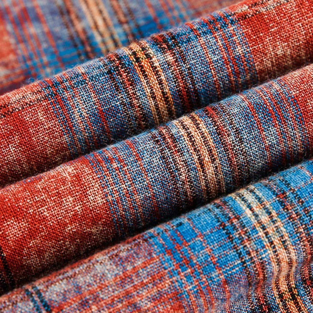 アメカジ　絞り染めチェックシャツ