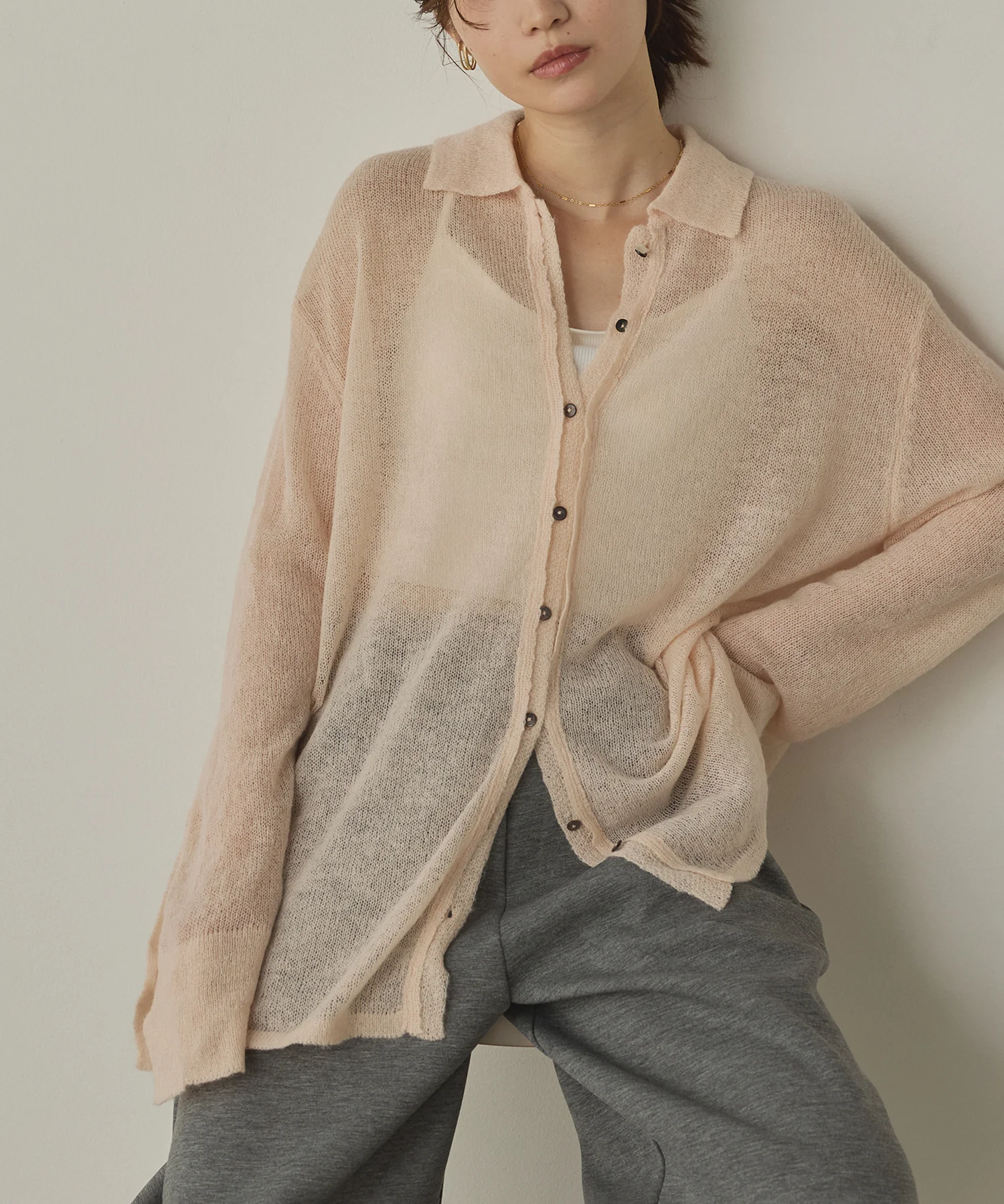 アルパカニット シアーシャツ