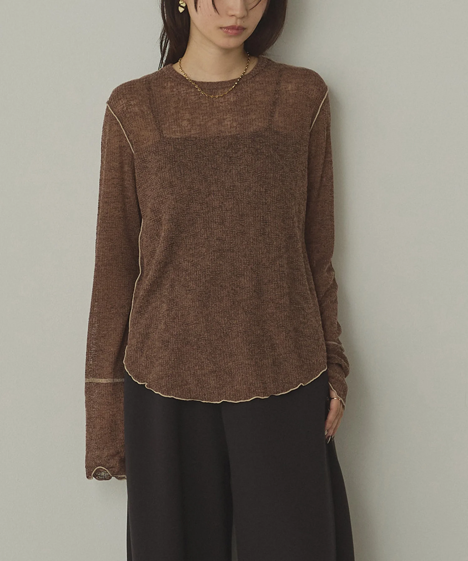 【新色追加】配色メロウ シアートップス