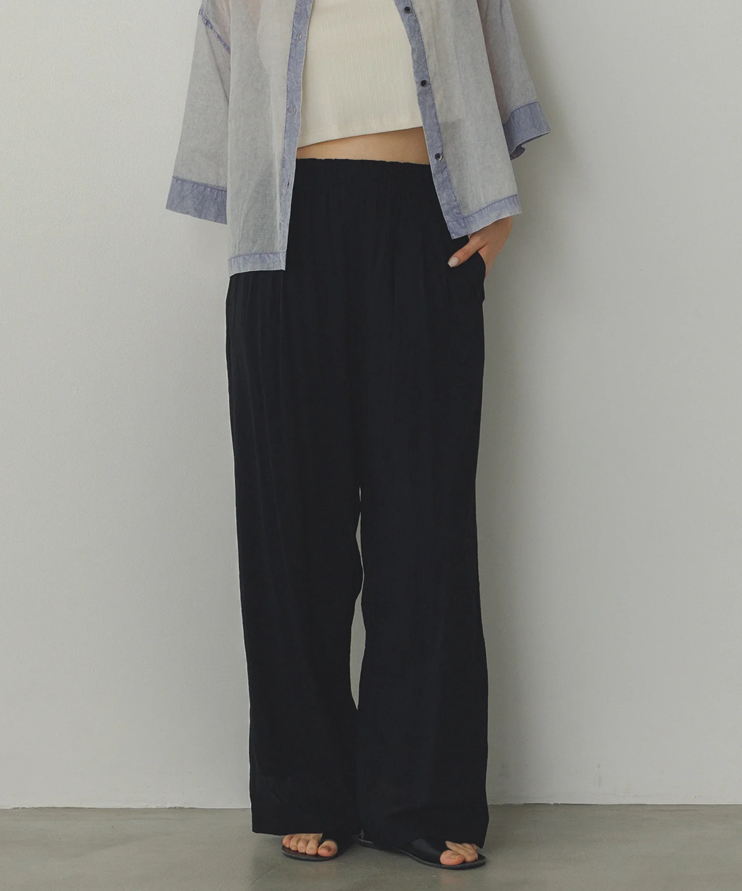 シアー ストレートパンツ