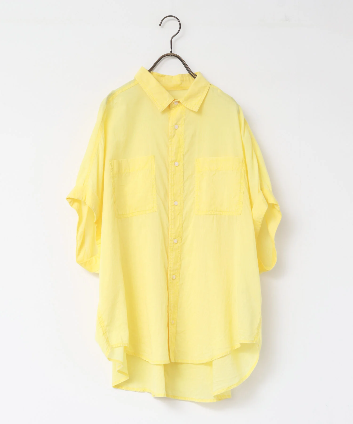 コットンボイル 半袖シャツ