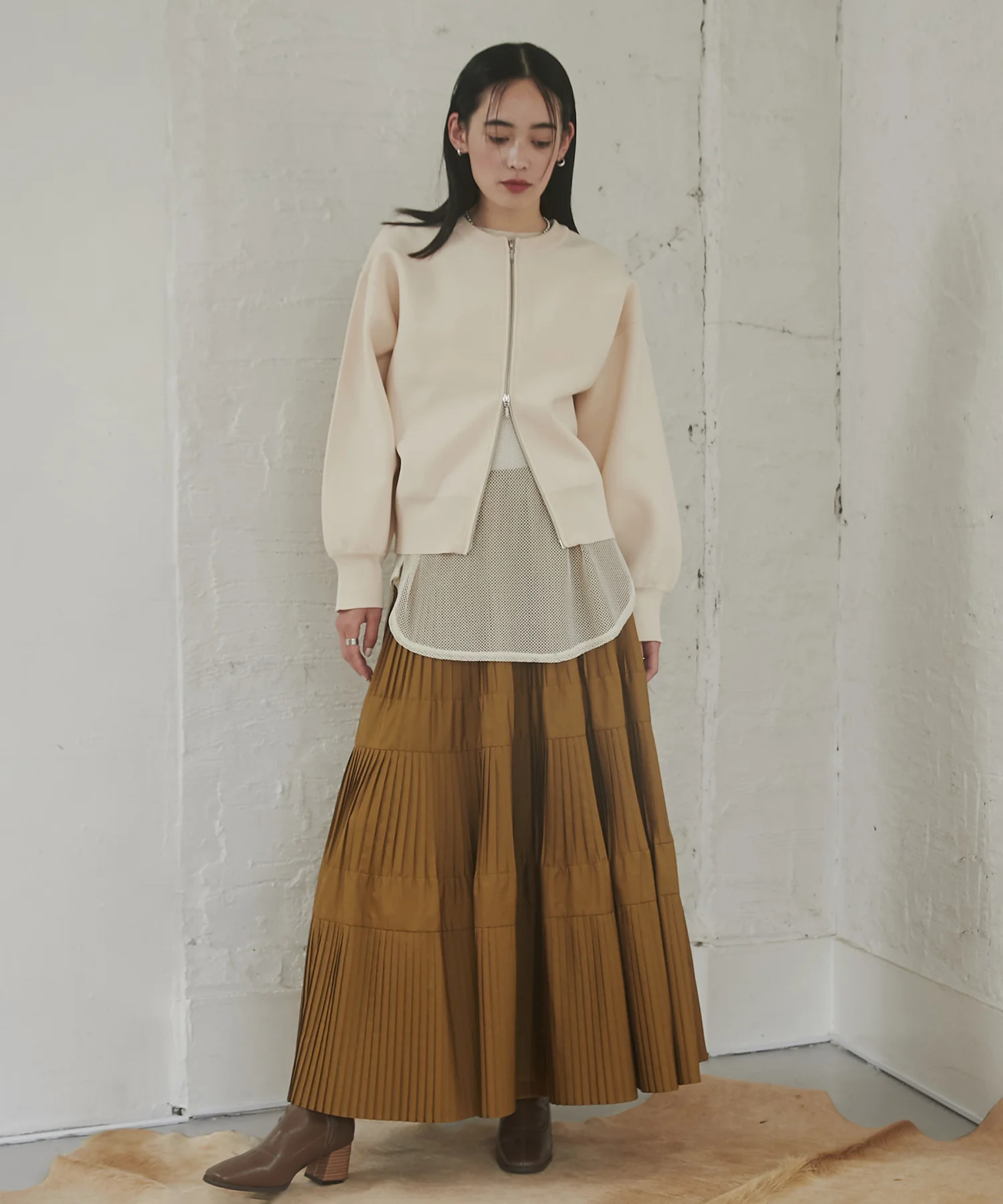 【WEB限定/別注】ジップショートカーディガン