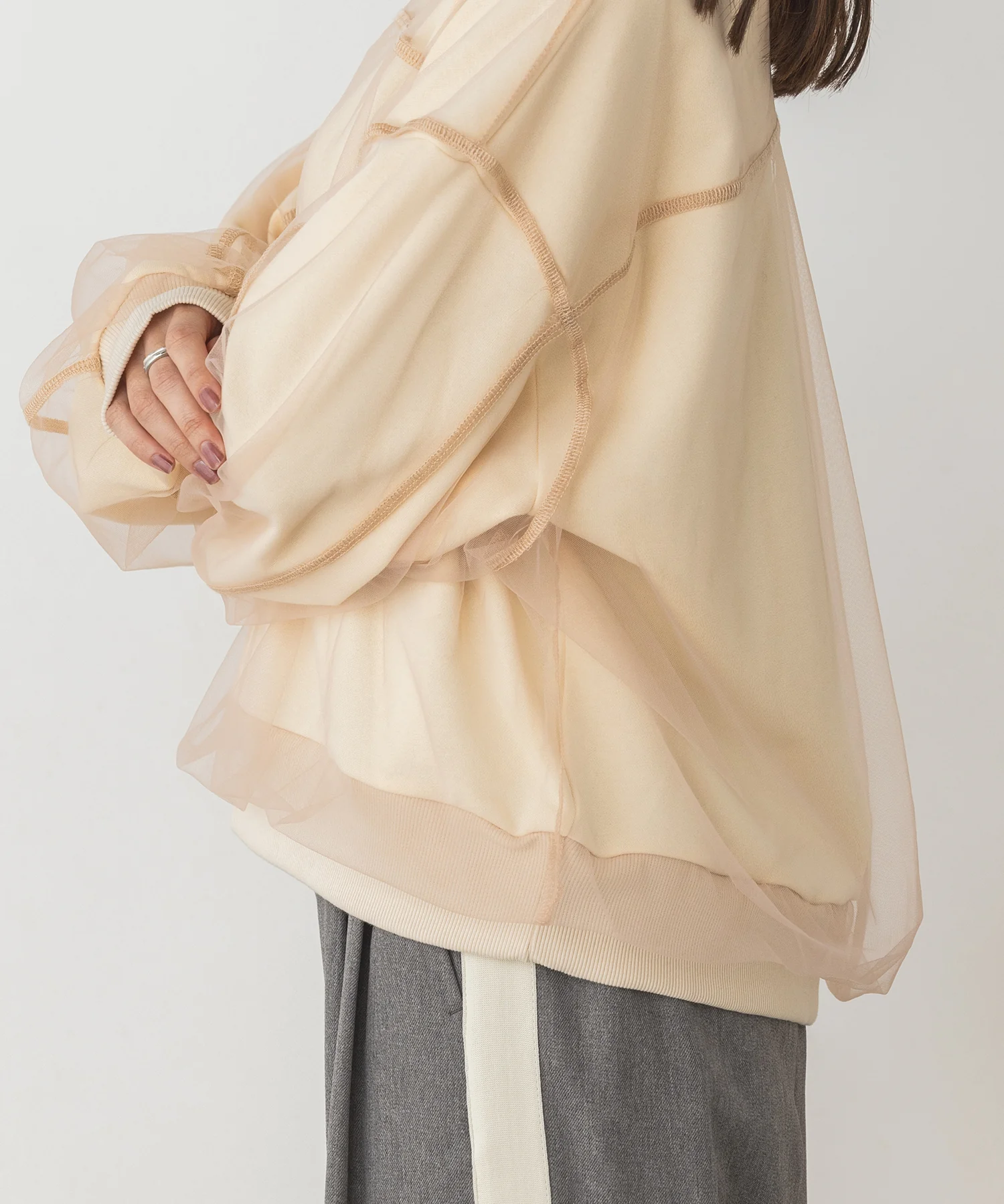 【新色追加】チュールスウェット トップス