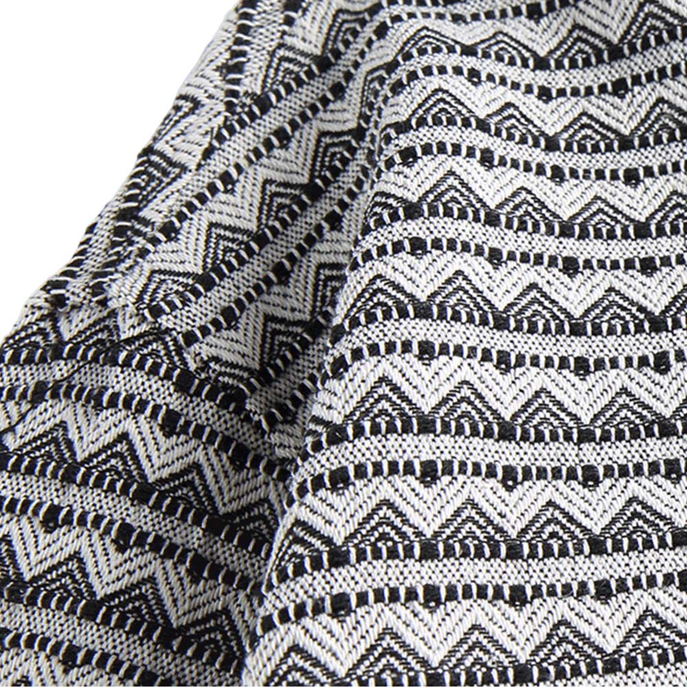 山形文様ジャカードストライプ長袖シャツ