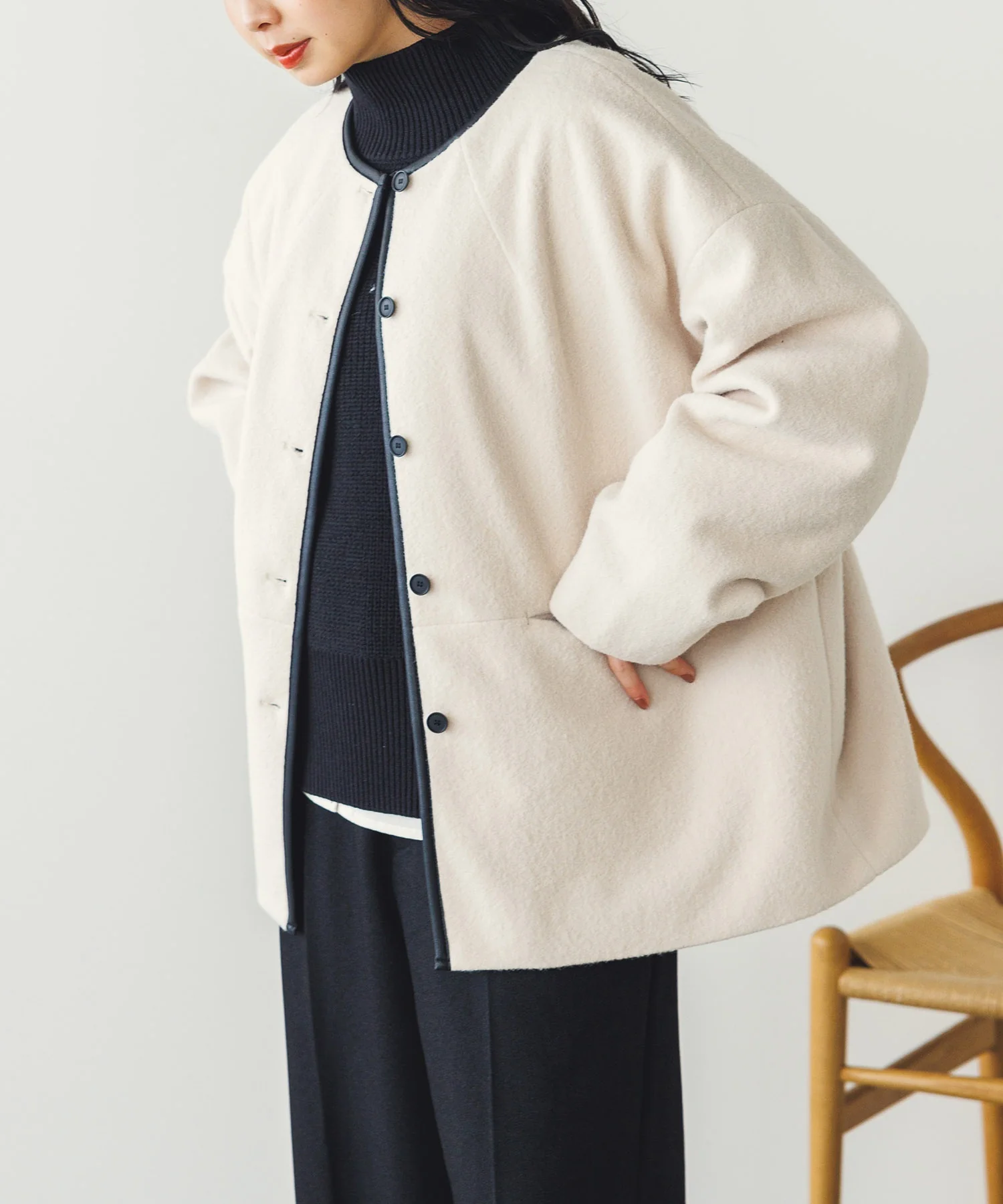 シャギーコクーンブルゾン