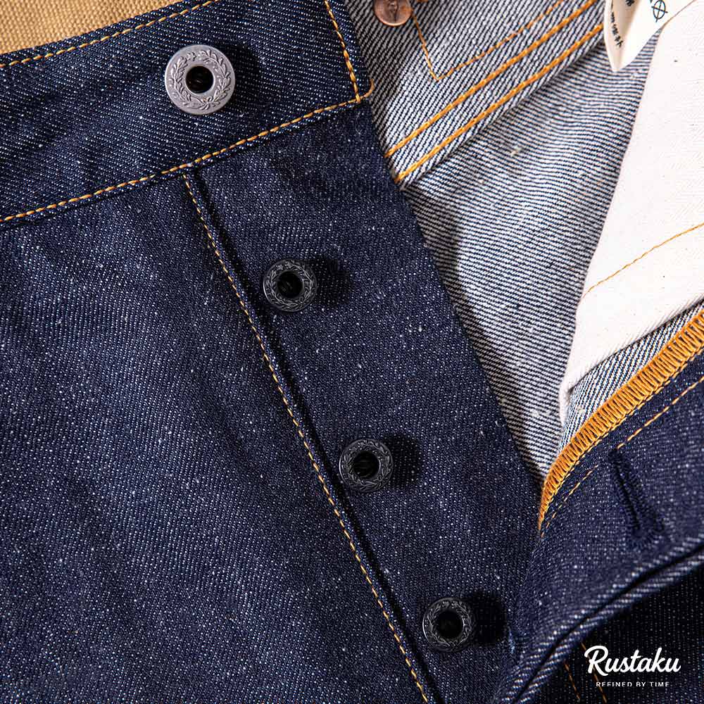 アメリカンクラシック　杢調リジッドセルビッジデニムパンツ