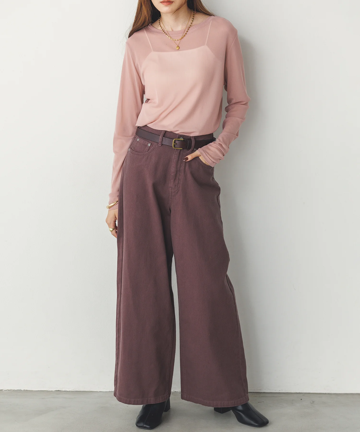 デニム/ツイル バギーパンツ