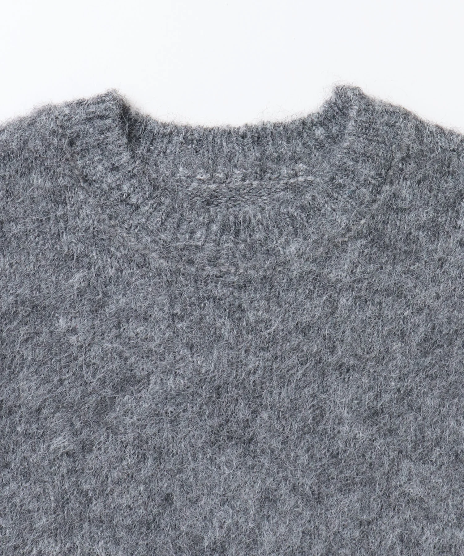 モヘアタッチ 半袖ニット