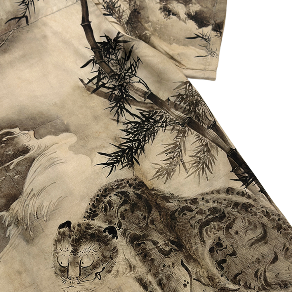 「龍虎図」プリントリヨセルシャツ