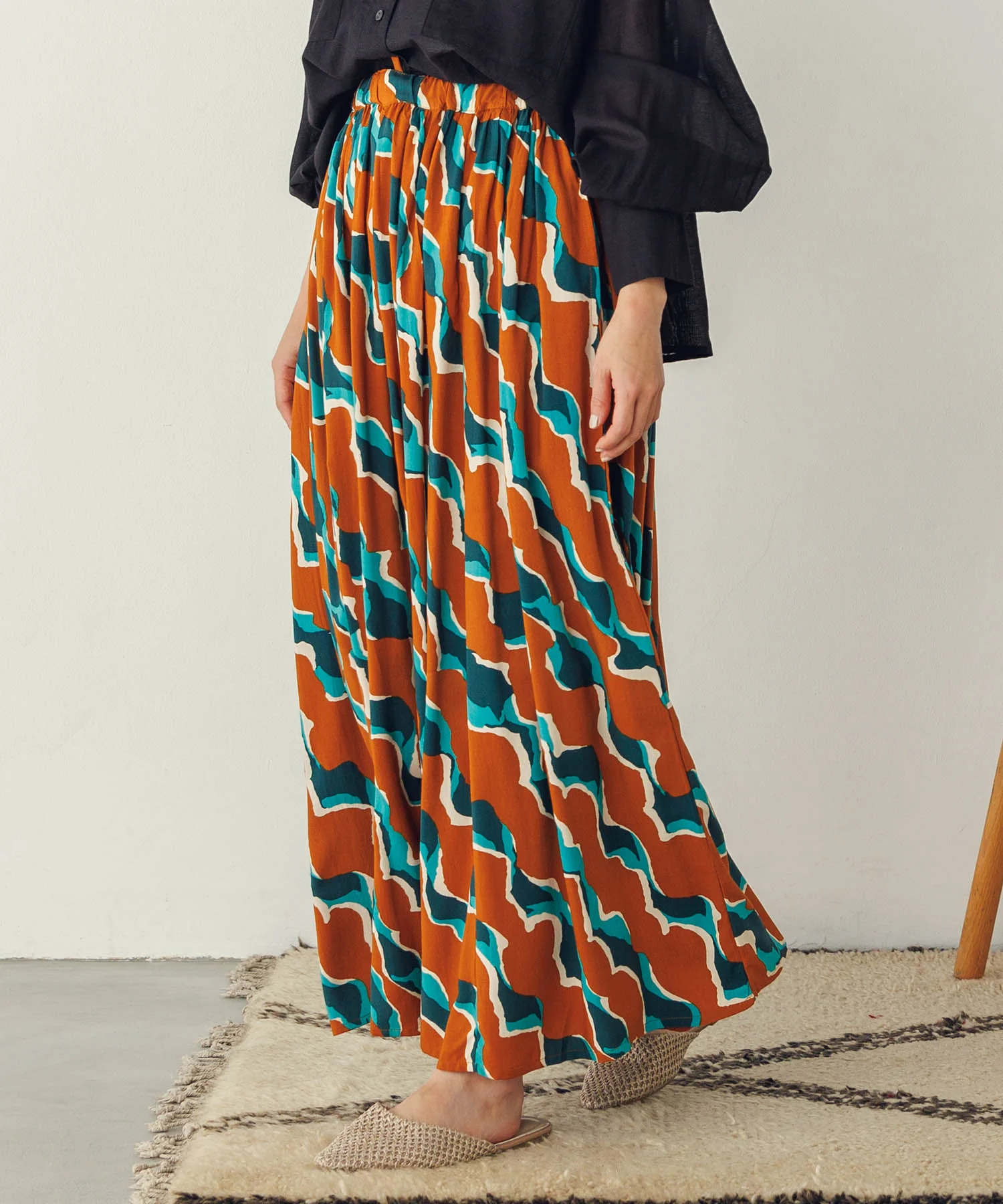 プリントフレアスカート