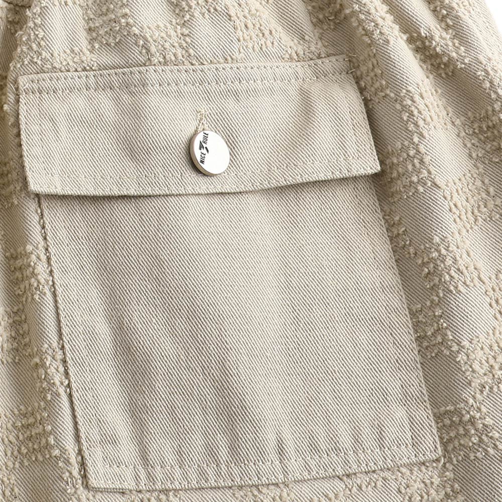 アメカジウォッシュドチェックジャカードワークパンツ 