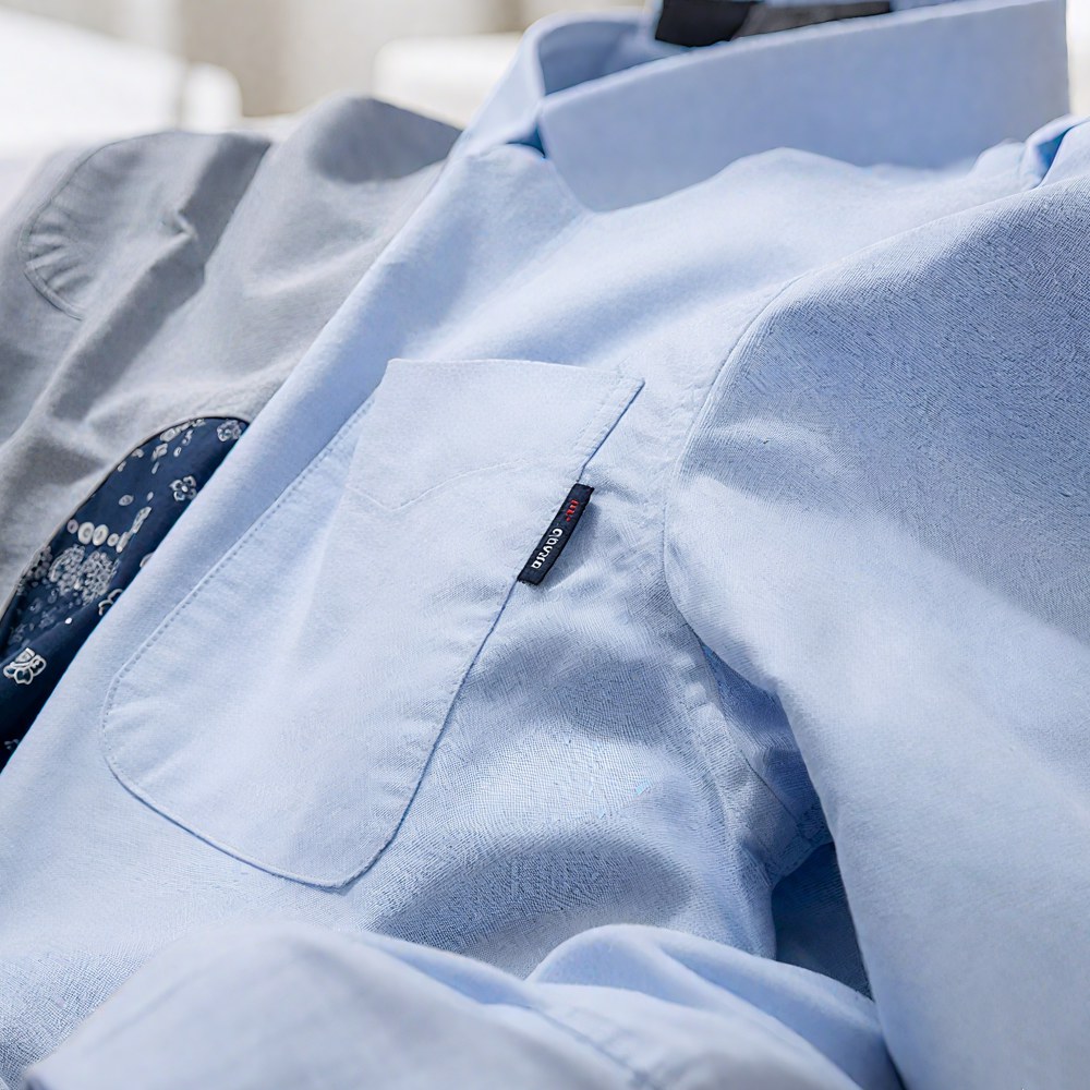 エルボーパッチペイズリー柄　オックスフォードシャツ