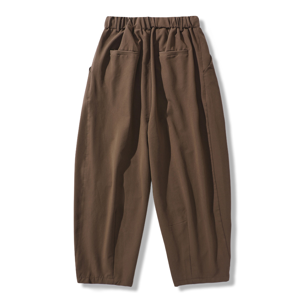 3色展開　ドレープ感テーパードウエストゴム 　カジュアルスラックス