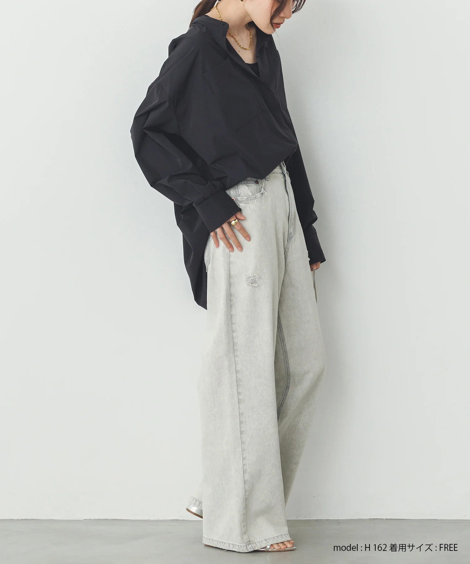 【新色追加】【接触冷感】2WAY カシュクールシャツ