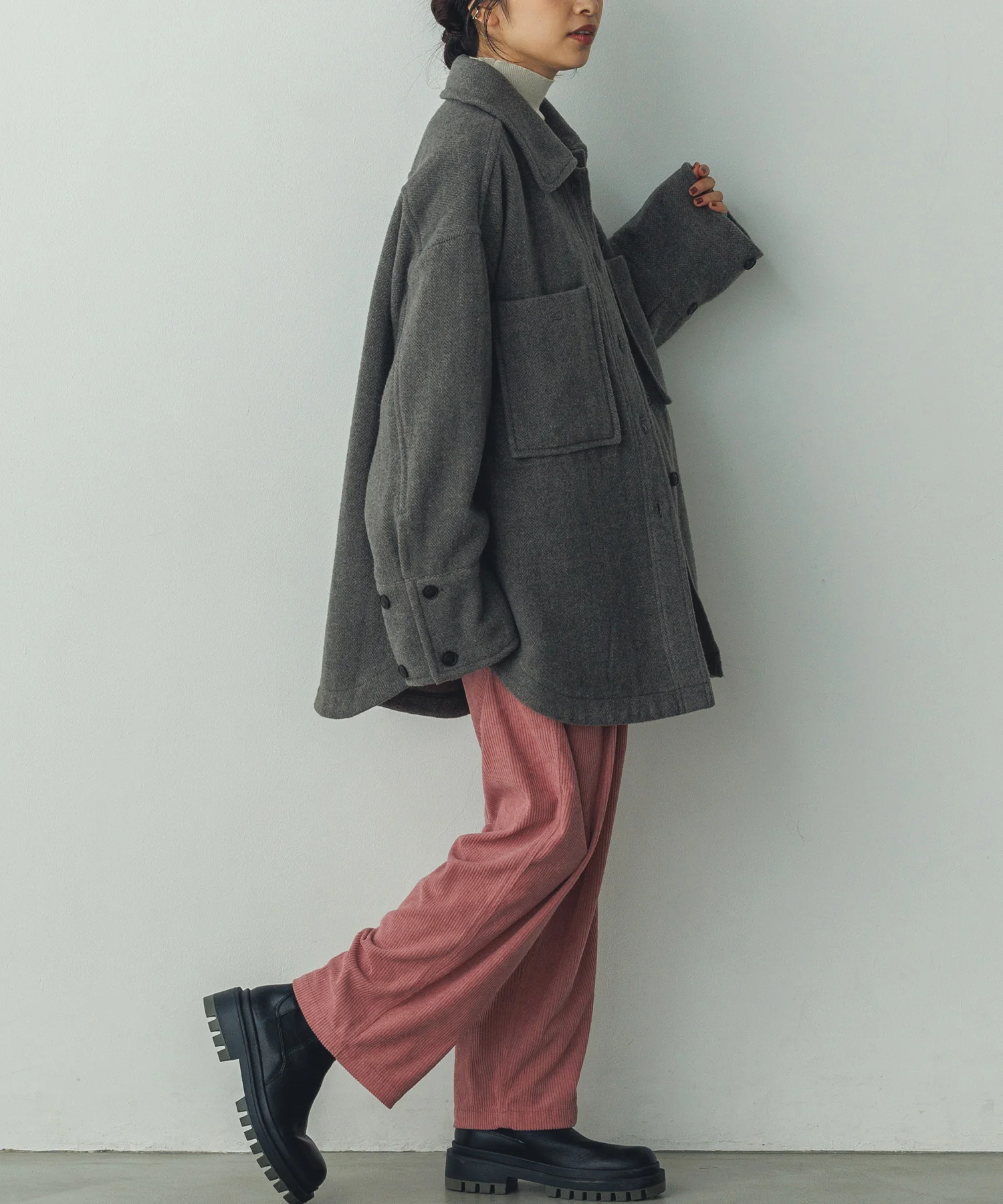 コーデュロイ コクーンパンツ