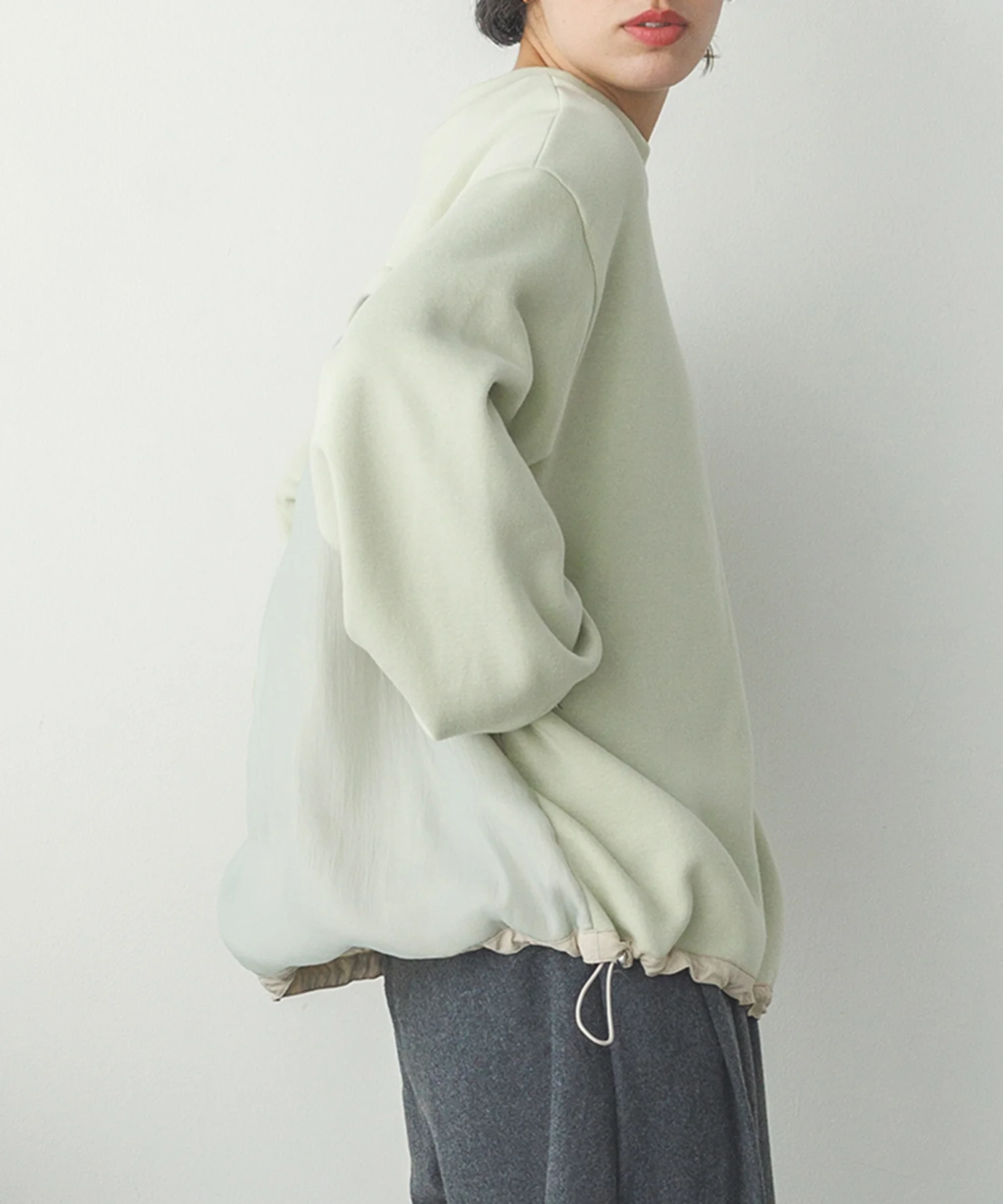 バックシアー 裏起毛バルーンスウェット