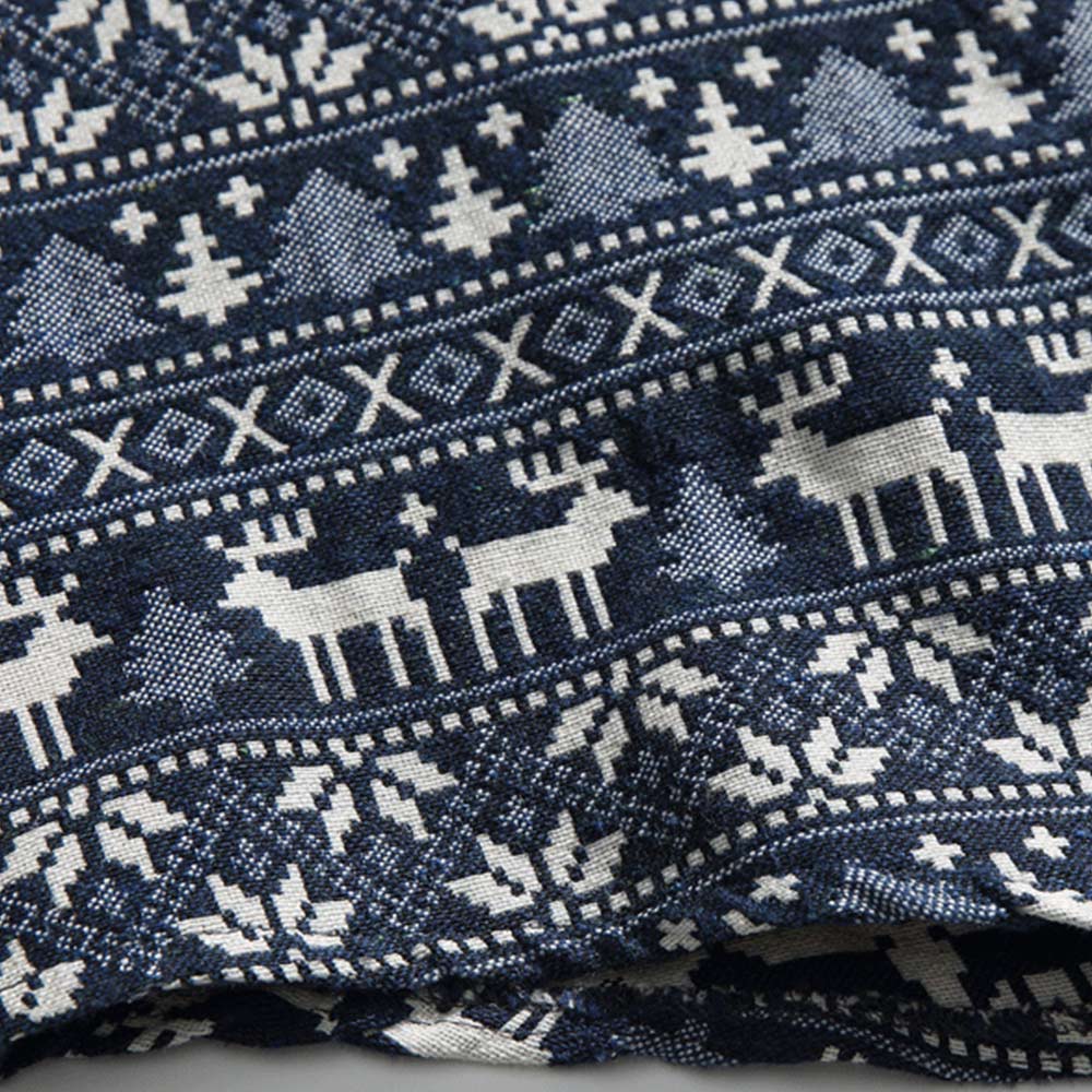 アメカジ　民族風ジャカード生地シャツ