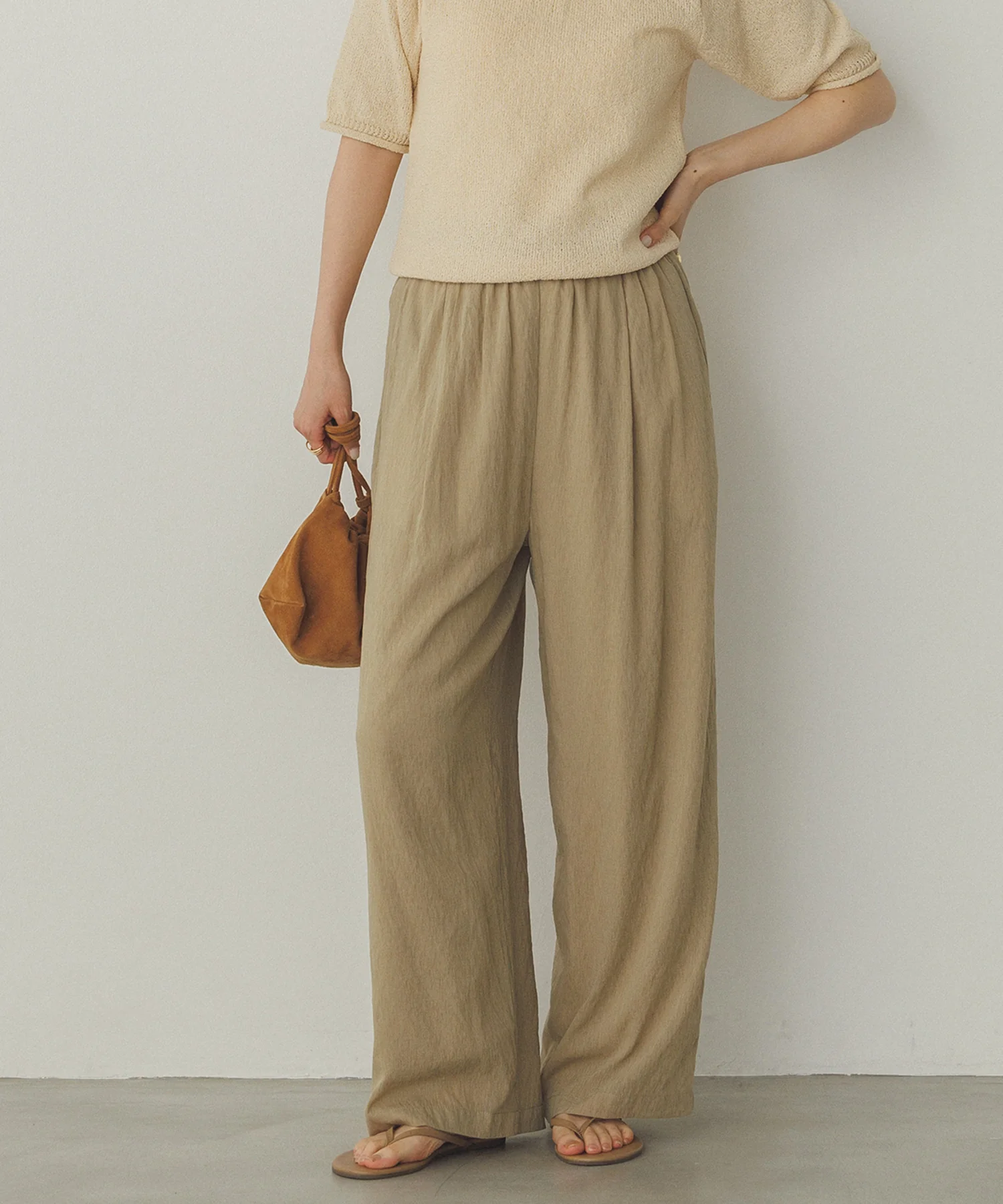 シアー ストレートパンツ