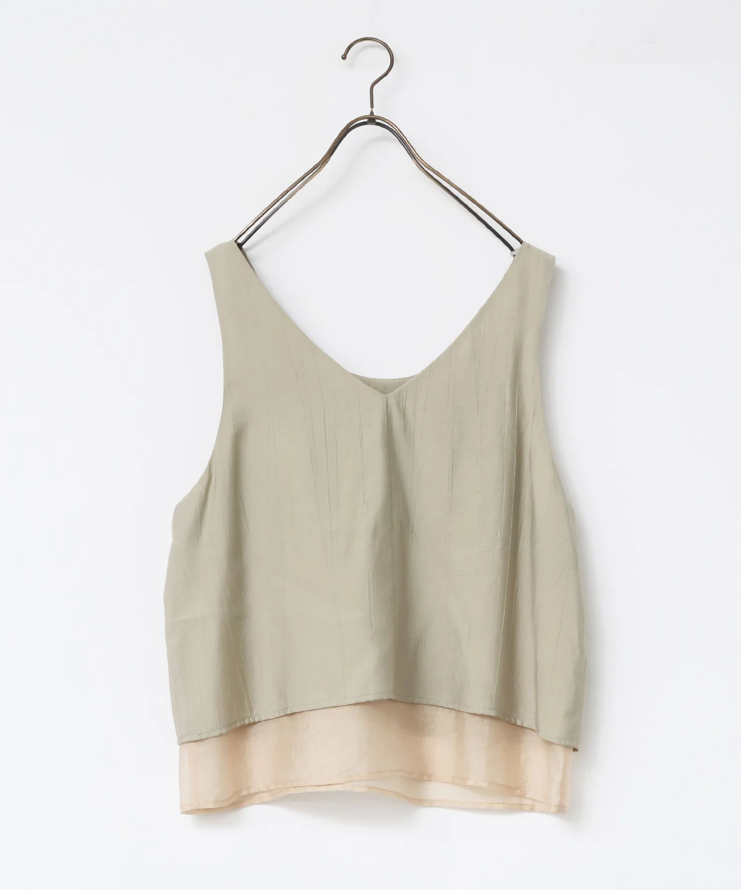 ワッシャーサテン ゆるタンクトップ