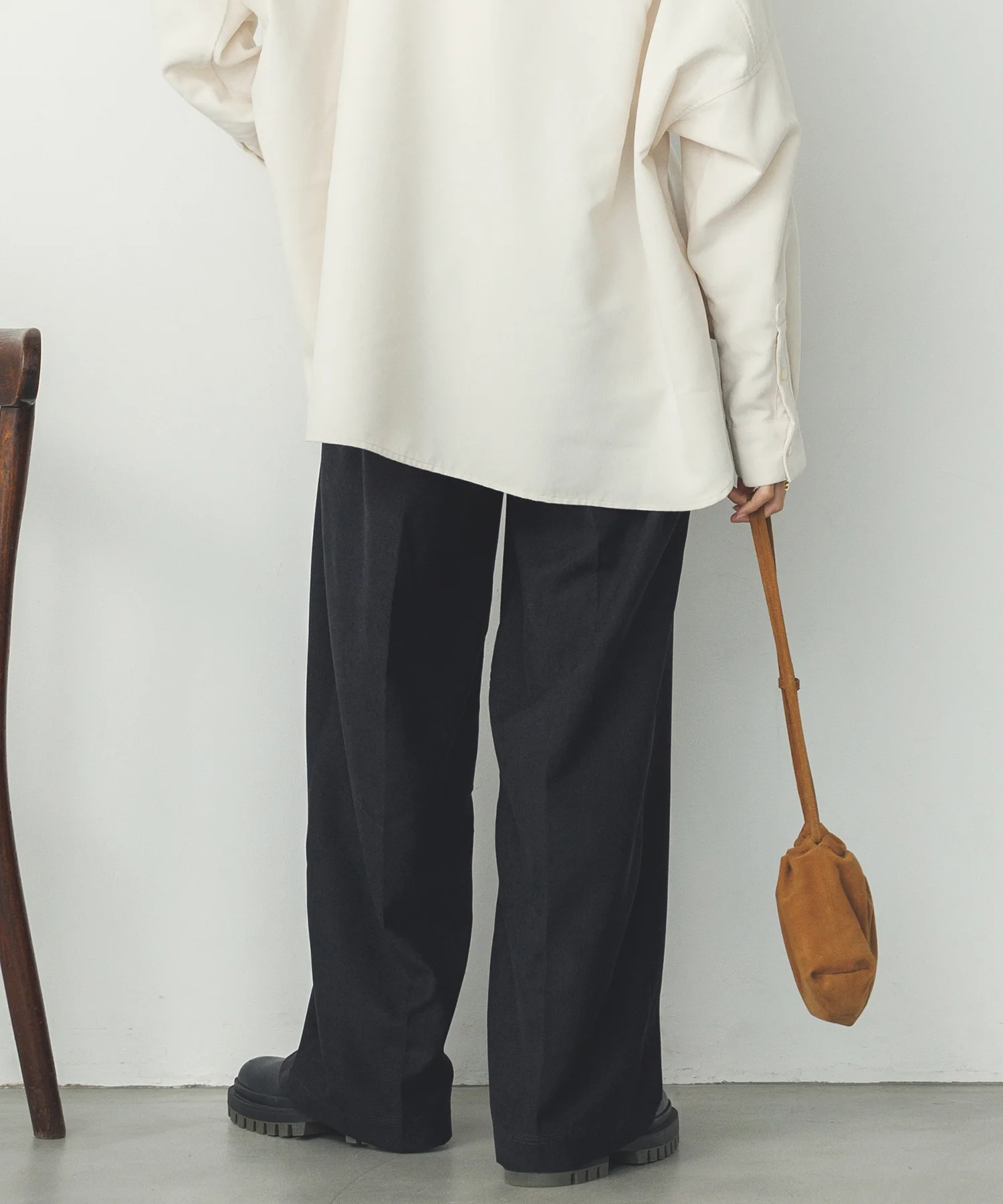細コール 2タックパンツ