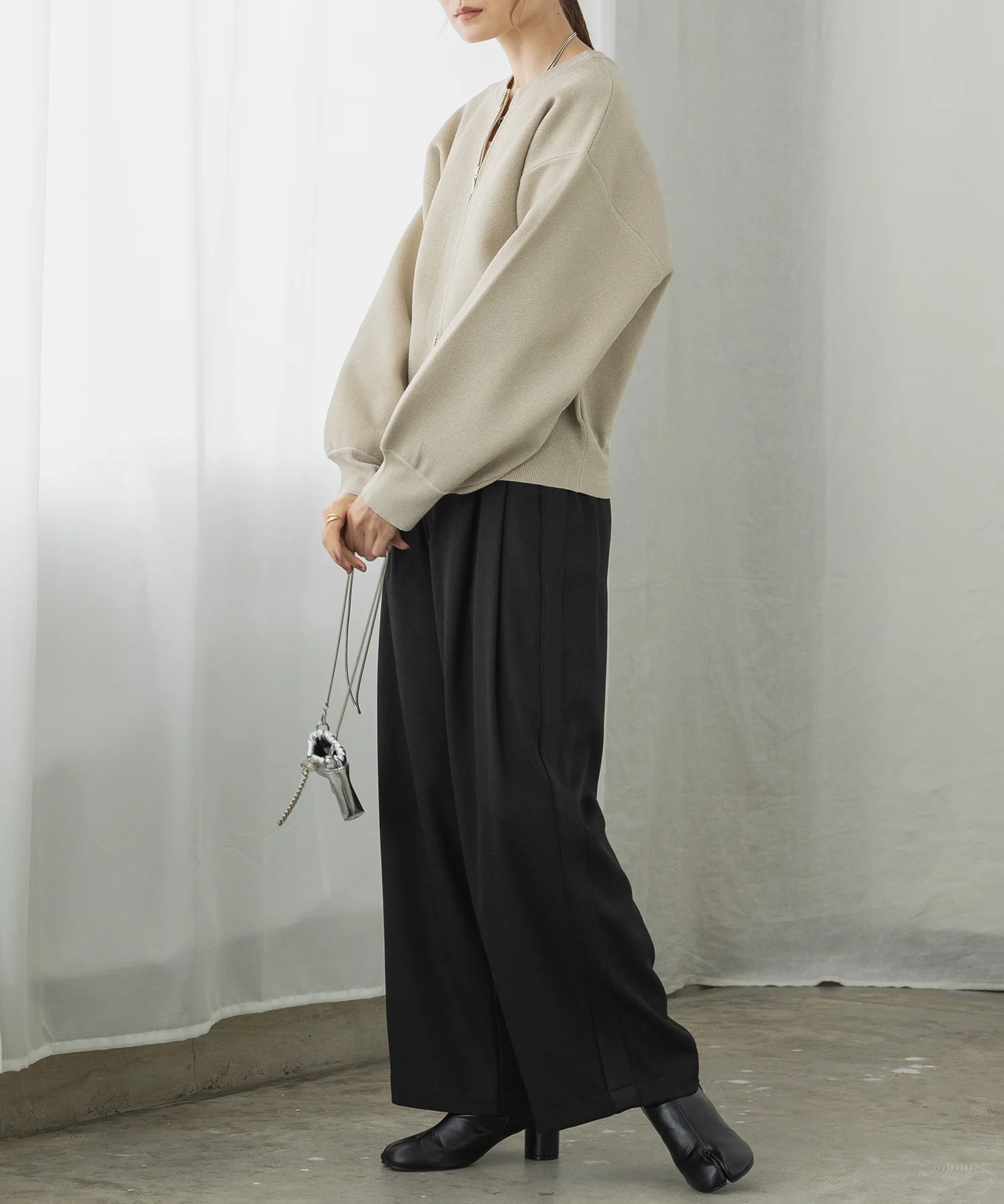 【WEB限定/別注】ジップショートカーディガン