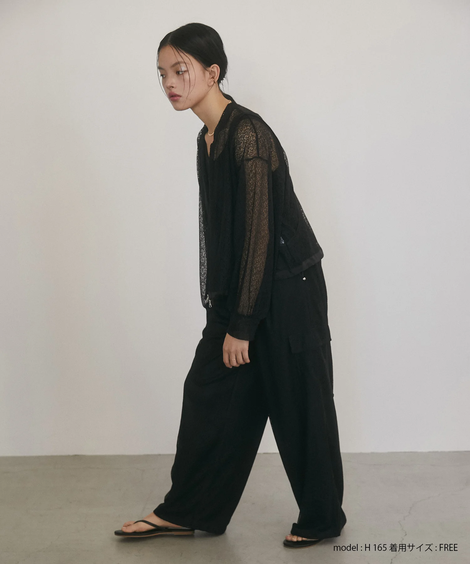 メッシュレース カーゴパンツ