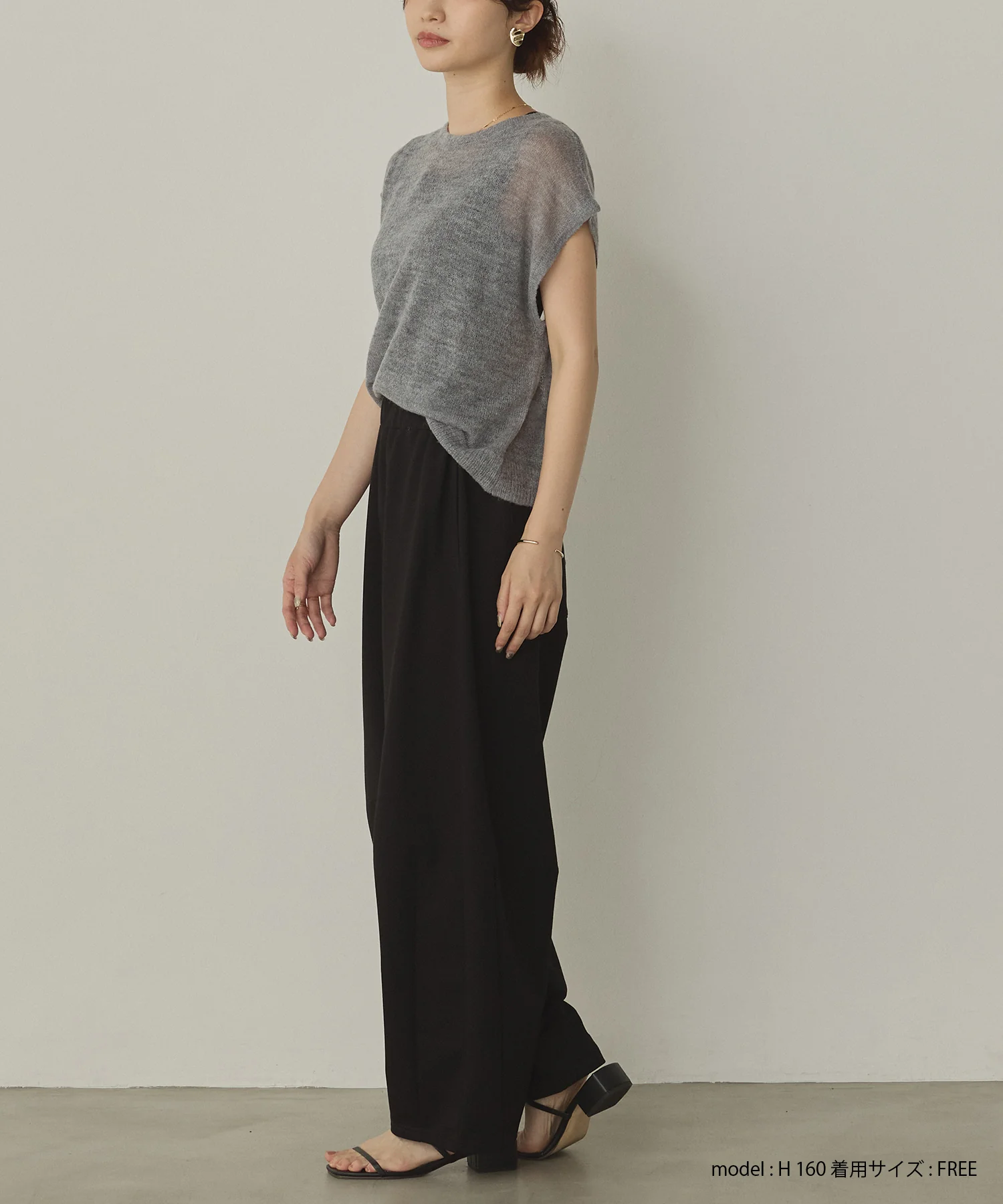 前後2WAY バックリボンシアーニット