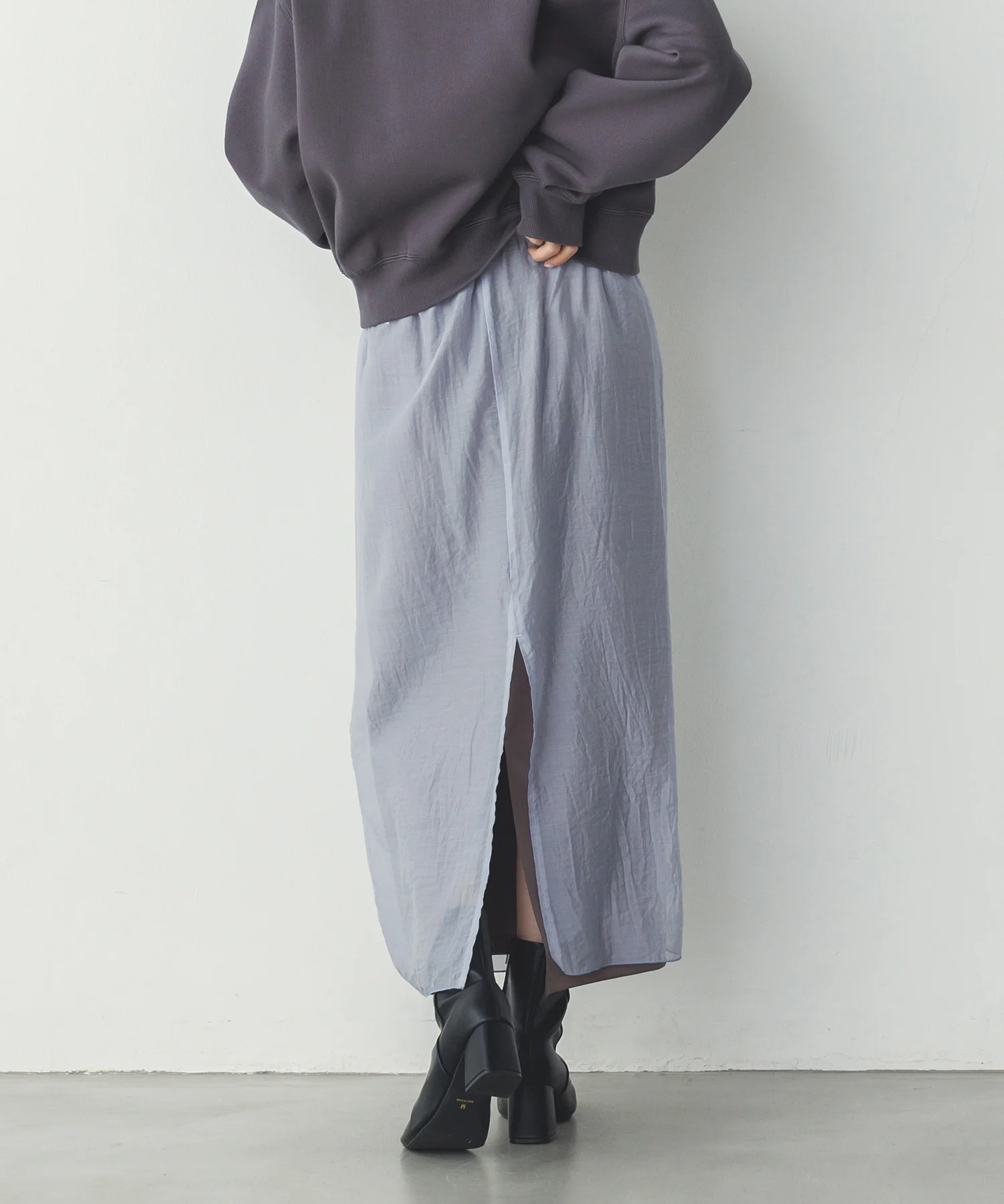 シアーポンチ レイヤードスカートセット