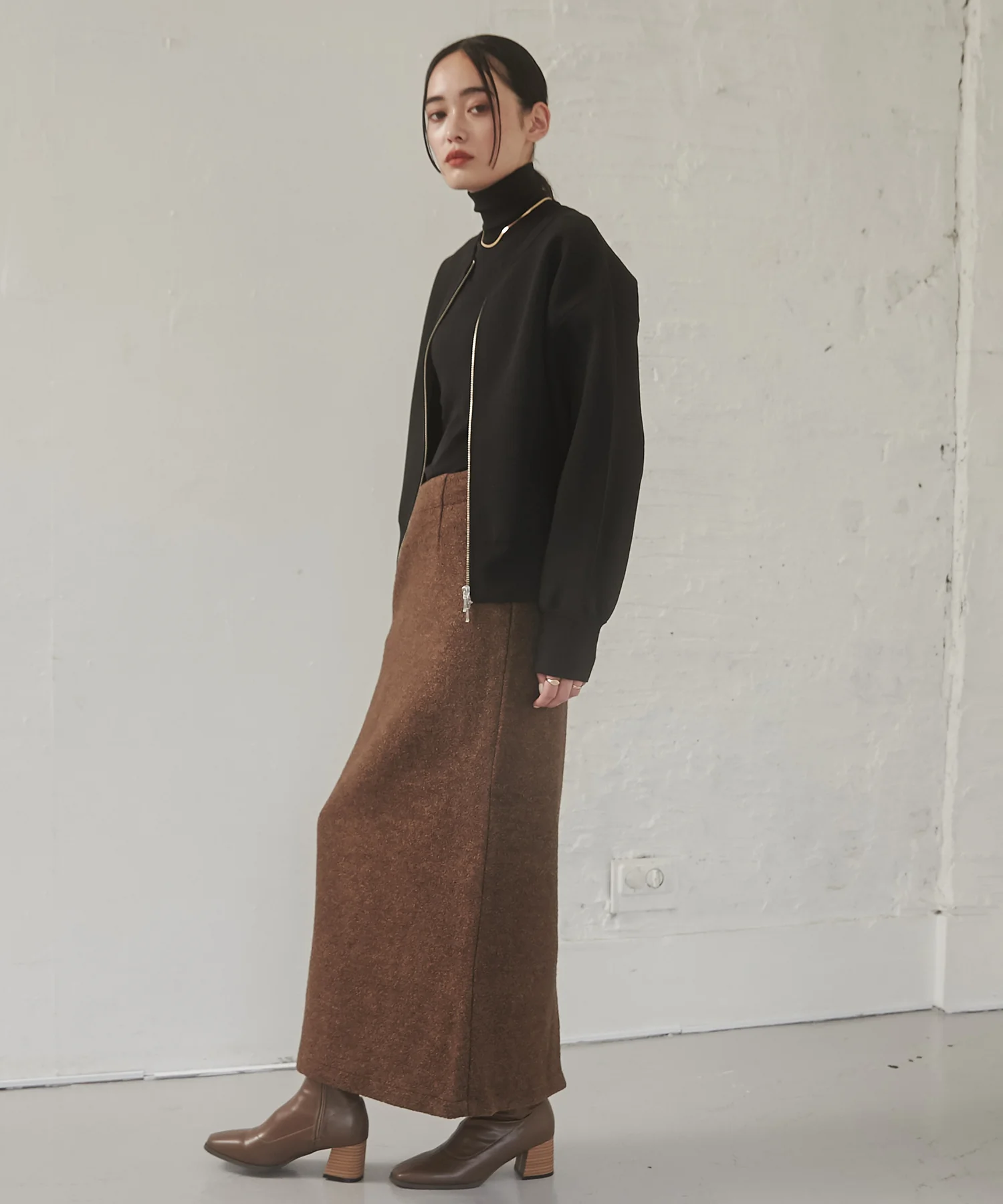 【WEB限定/別注】ジップショートカーディガン