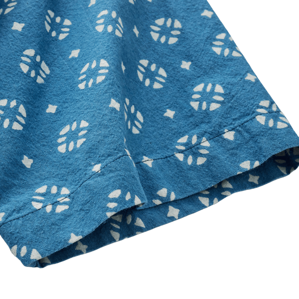 藍染めアメカジ オープンカラー半袖シャツ